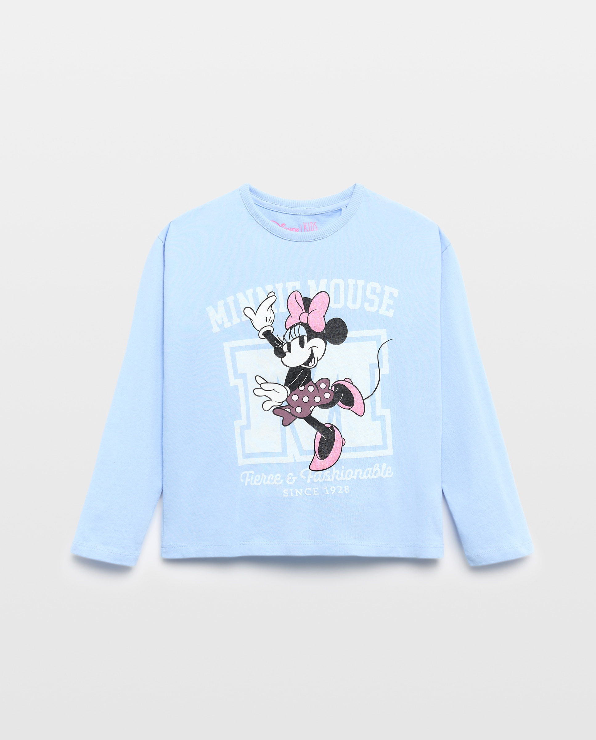 Camiseta manga larga con print MINNIE MOUSE de niña - Kids El Corte Inglés - Azul marino Azul marino-5