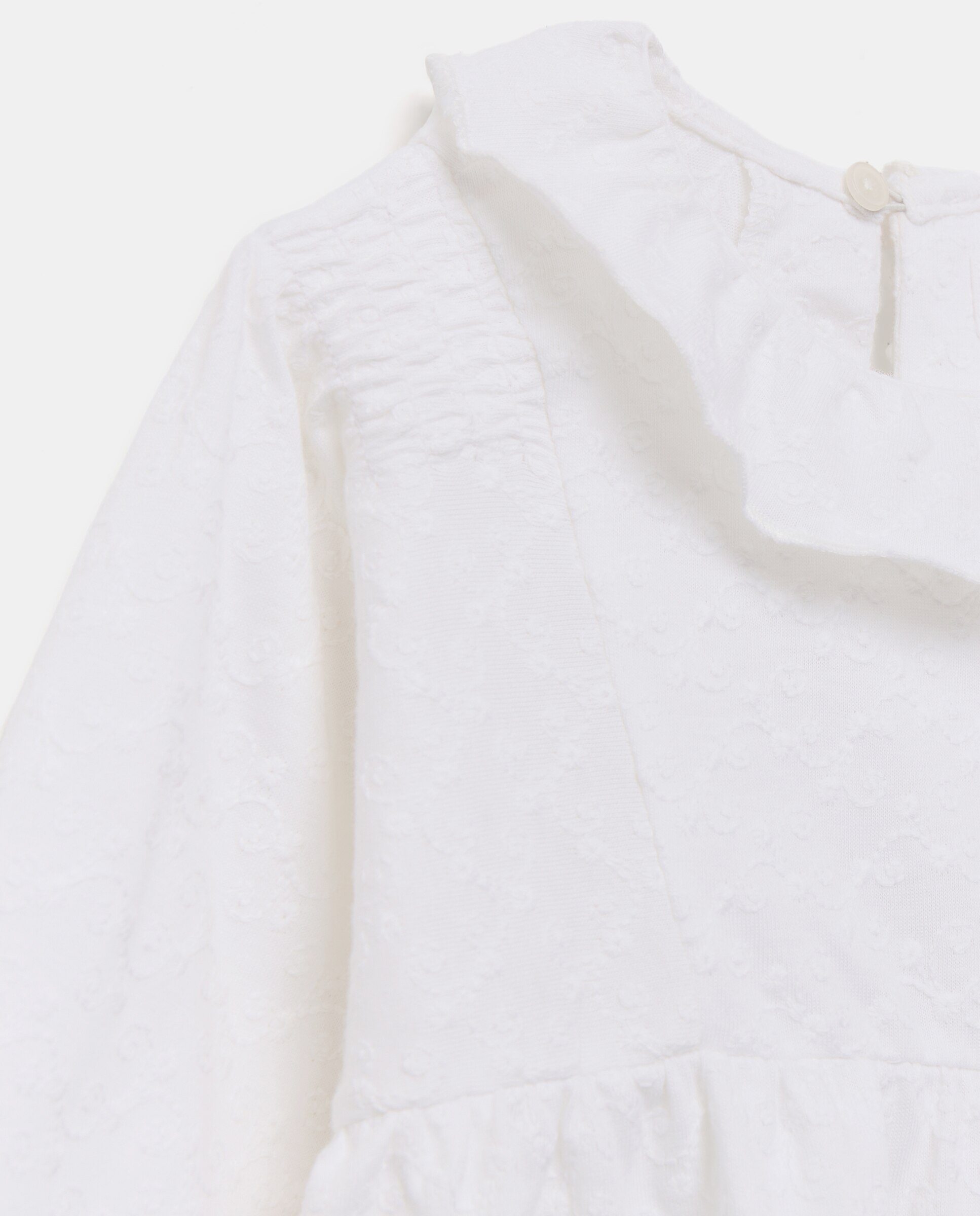 Camiseta romántica all embroidery con cuello volante de niña - Kids El Corte Inglés - Blanco roto Blanco roto-5