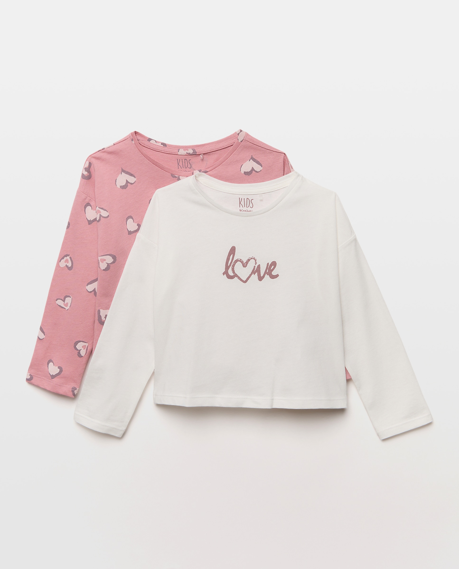 Pack camisetas manga larga all over print + print posicional de niña - Kids El Corte Inglés - Multicolor Multicolor-5