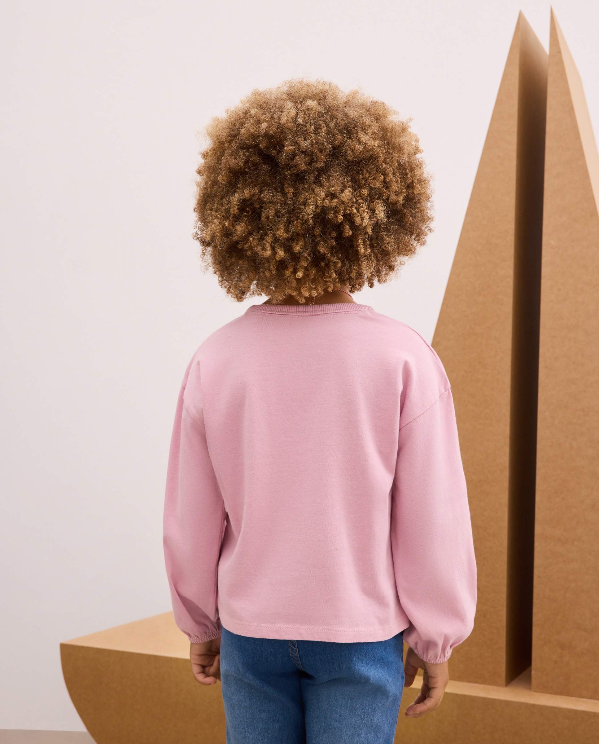Camiseta manga larga con print posicional familia al completo PEPPA PIG de niña - Kids El Corte Inglés - Rosa Rosa-3