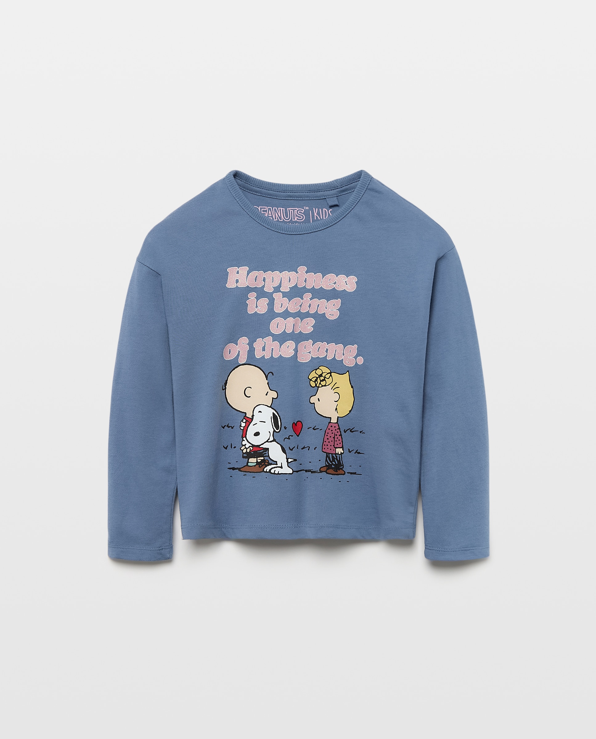 Camiseta manga larga con print posicional SNOOPY con amigos de niña - Kids El Corte Inglés - Azul marino Azul marino-4