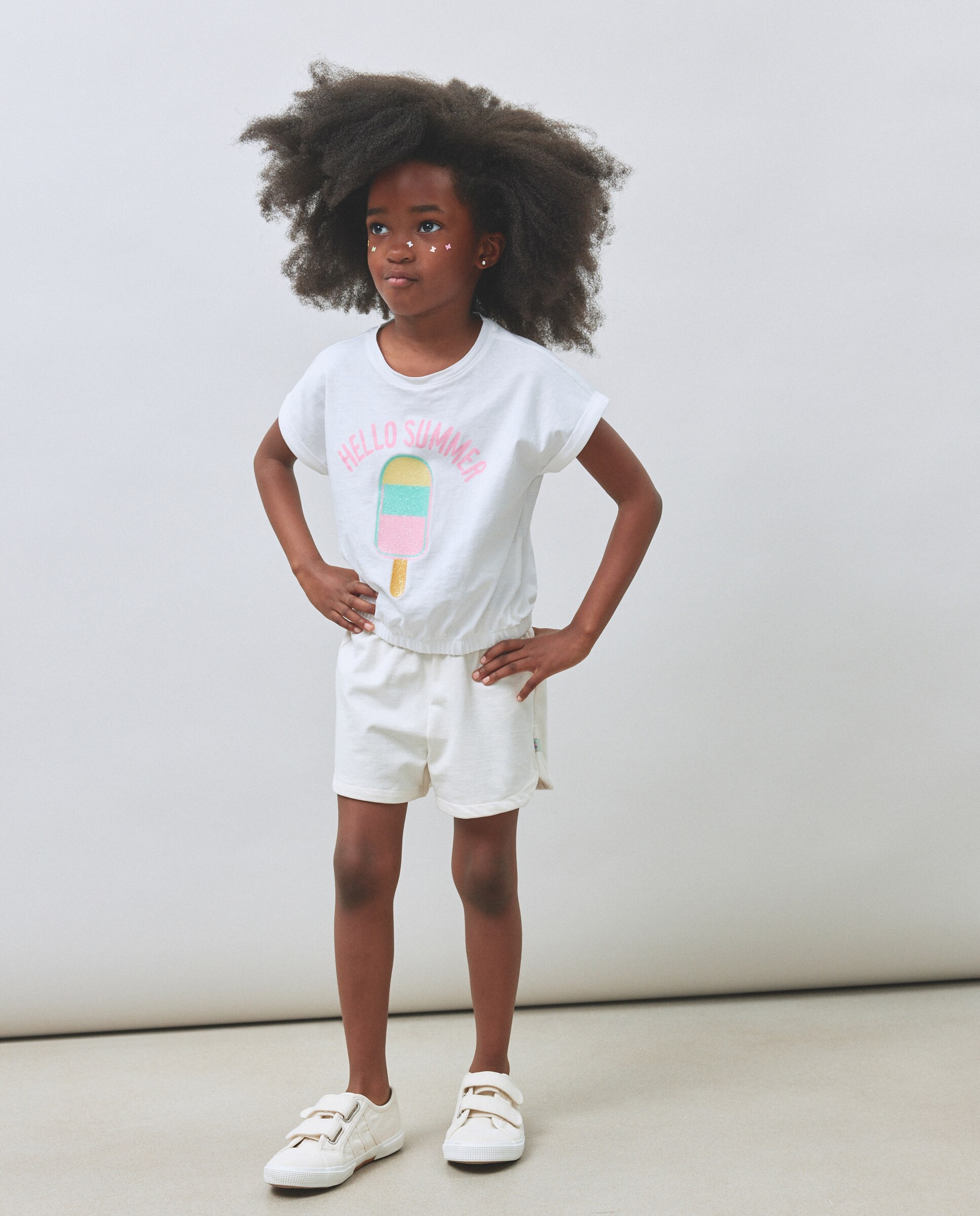 Camiseta de tirantes con goma en bajo fantasía de niña - Kids El Corte Inglés - Blanco Blanco-2