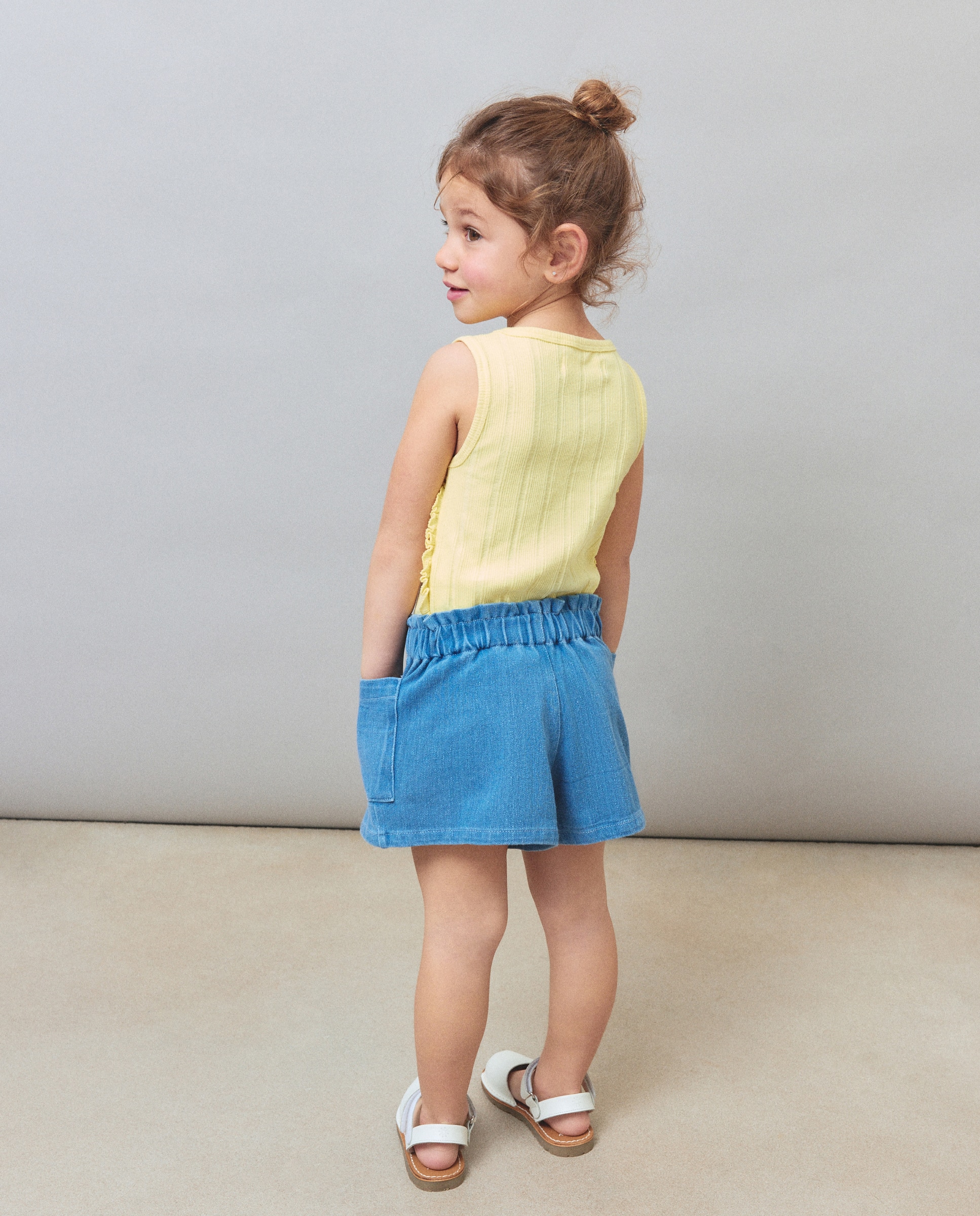 Camiseta de tirantes con volante en los laterales de niña - Kids El Corte Inglés - 310 Amarillo claro 310 Amarillo claro-3