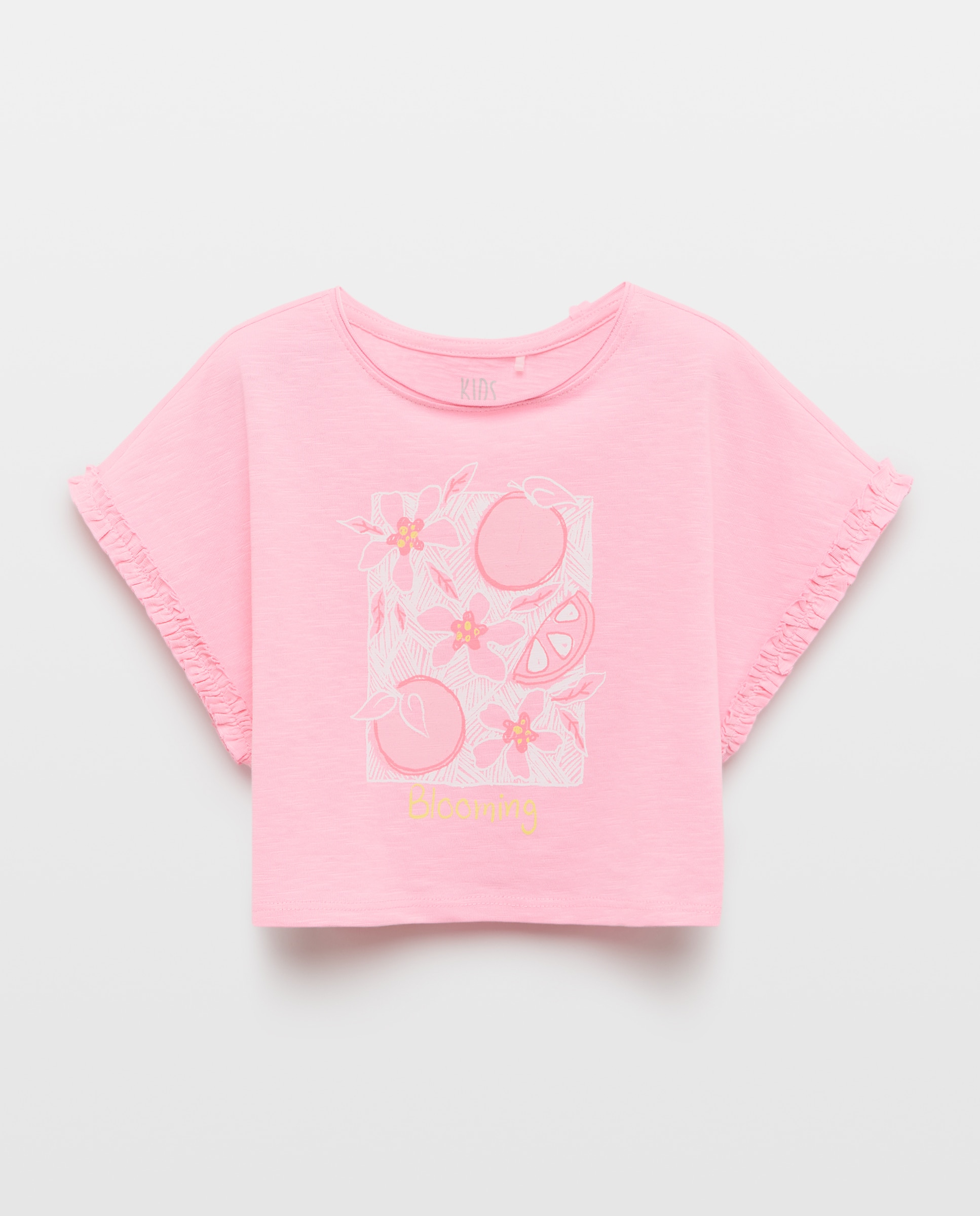 T-shirt de Alças com Mini Folho na Cava Rosa-4