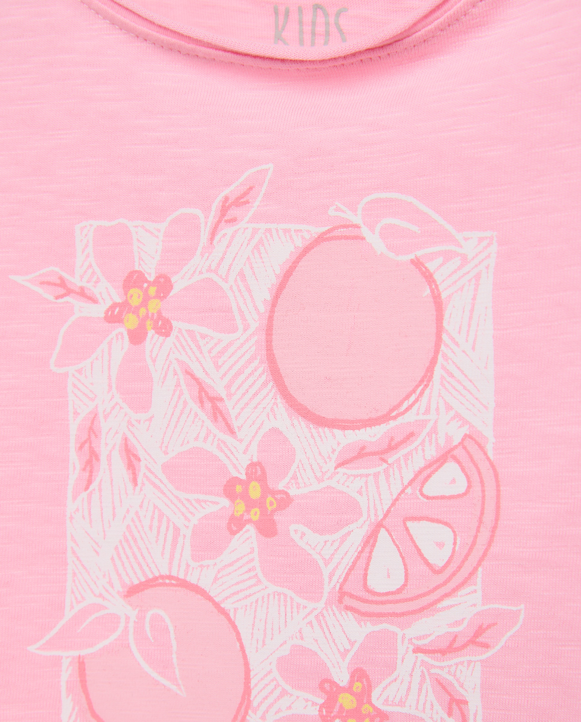 T-shirt de Alças com Mini Folho na Cava Rosa-5