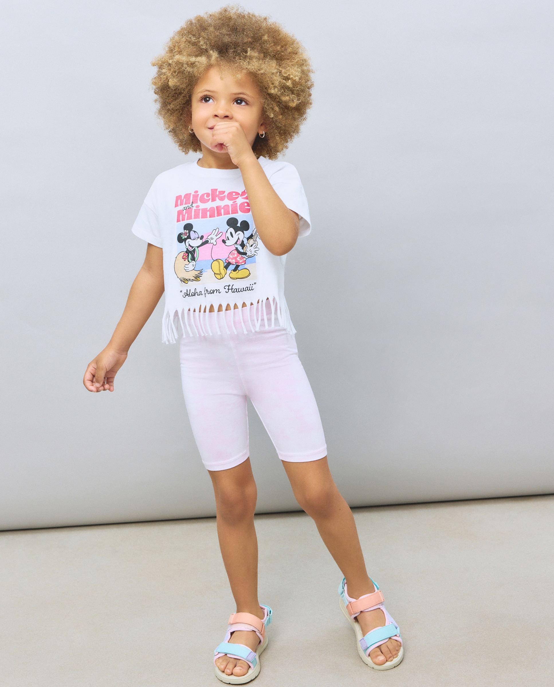Conjunto Curto Minnie & Mickey com Franjas Multicolor-2