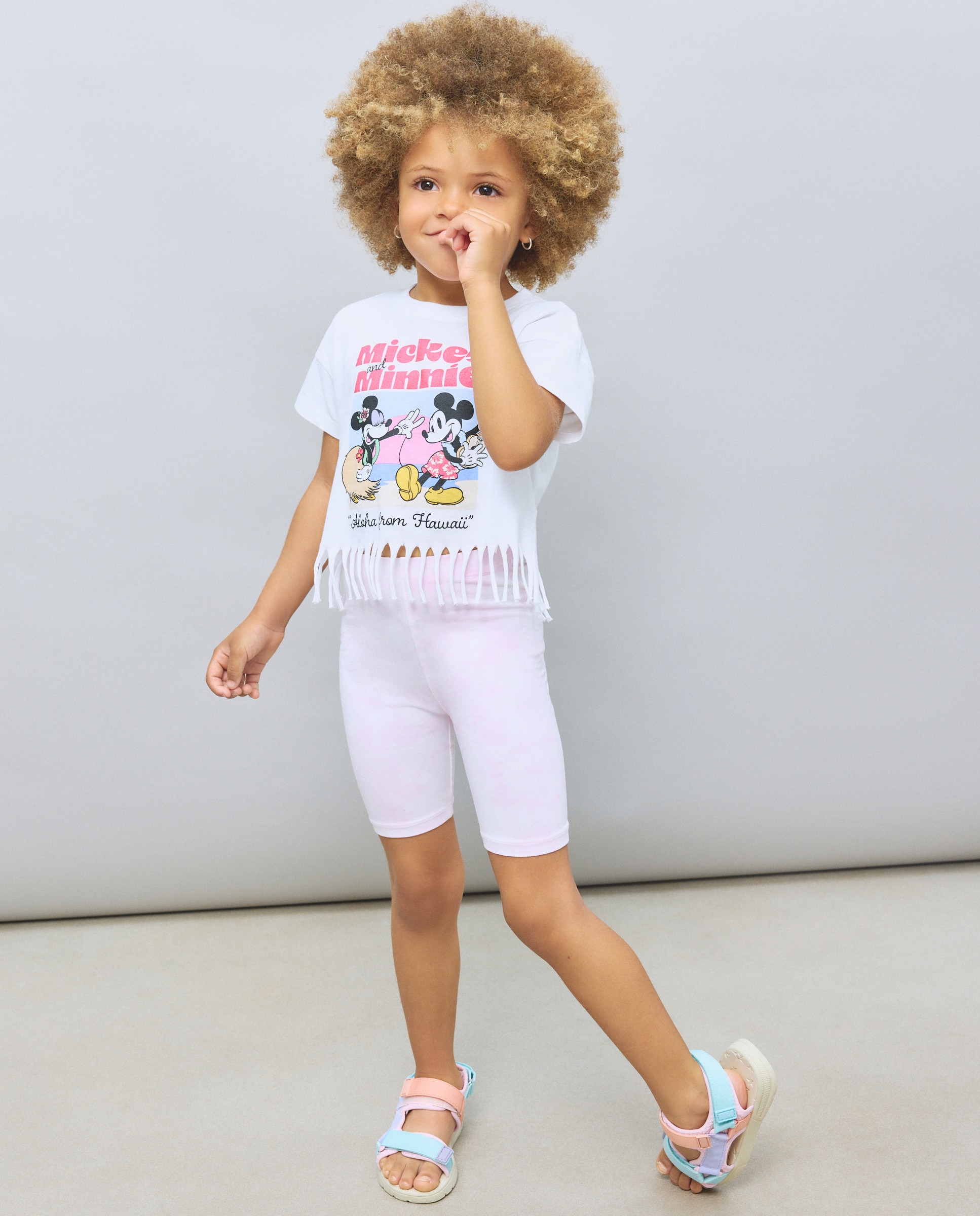 Conjunto Curto Minnie & Mickey com Franjas Multicolor-4