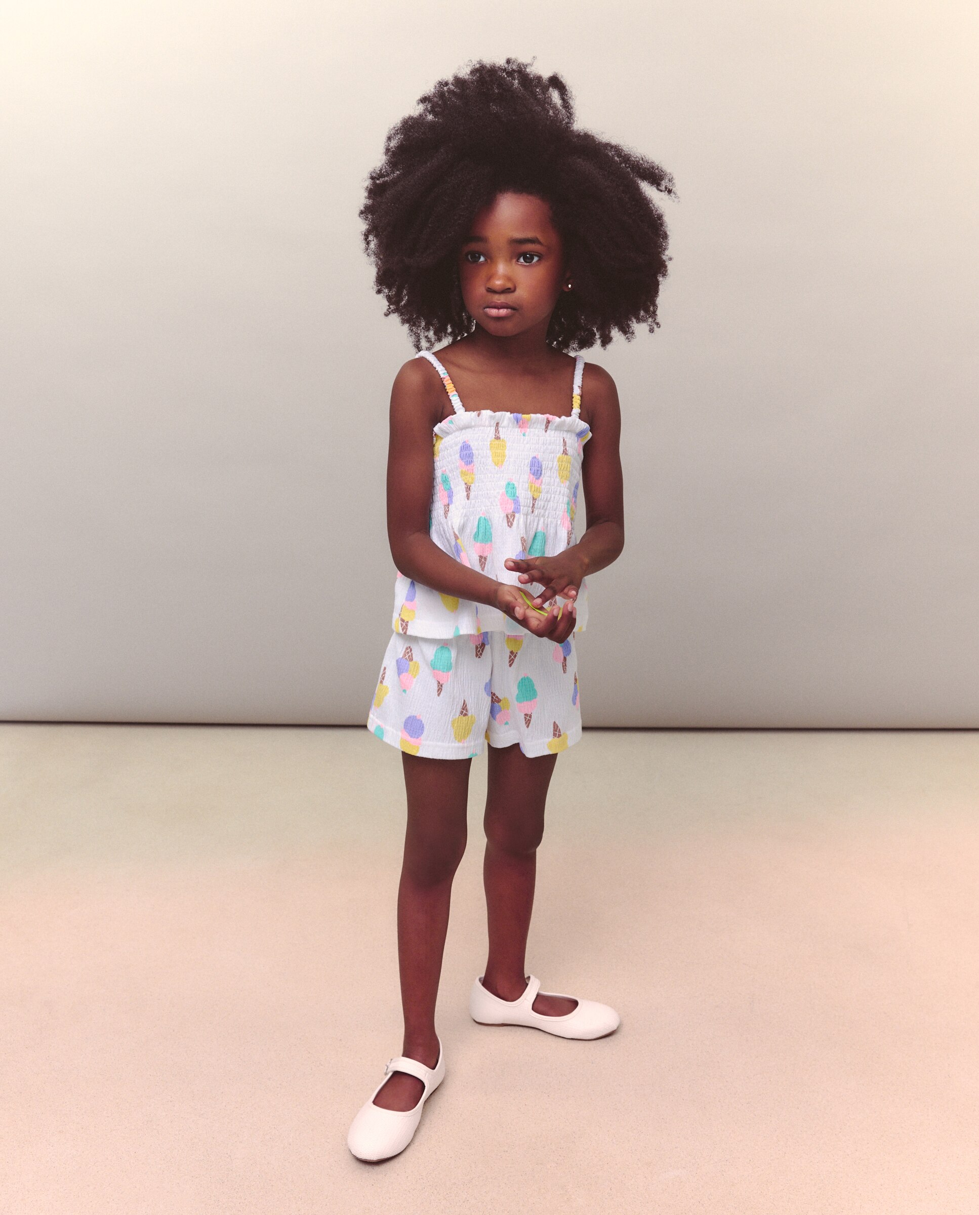 Conjunto corto rayas de niña - Kids El Corte Inglés - Blanco Blanco-3