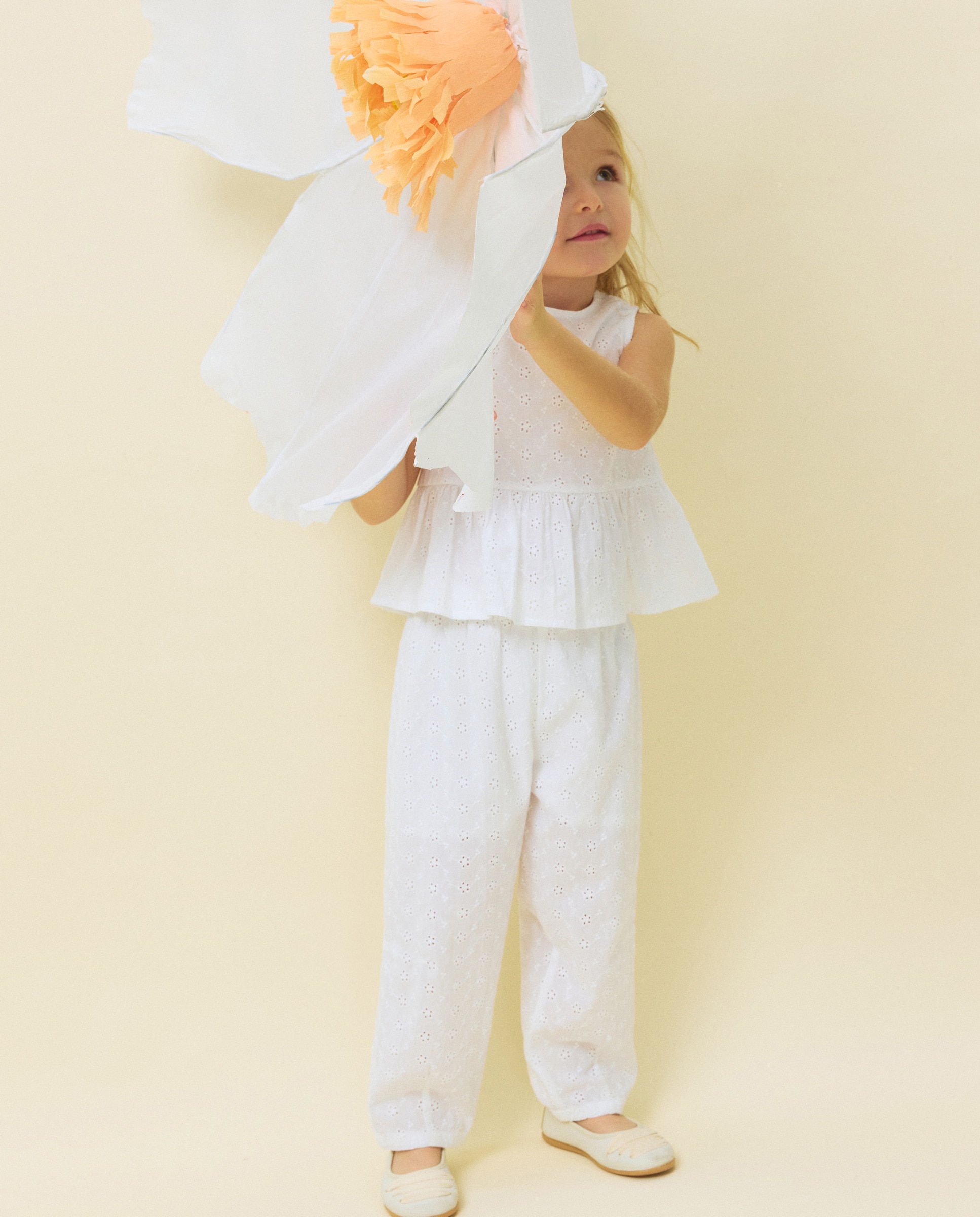Conjunto Shiffly Comprido e T-shirt sem Mangas Branco-marfim-2