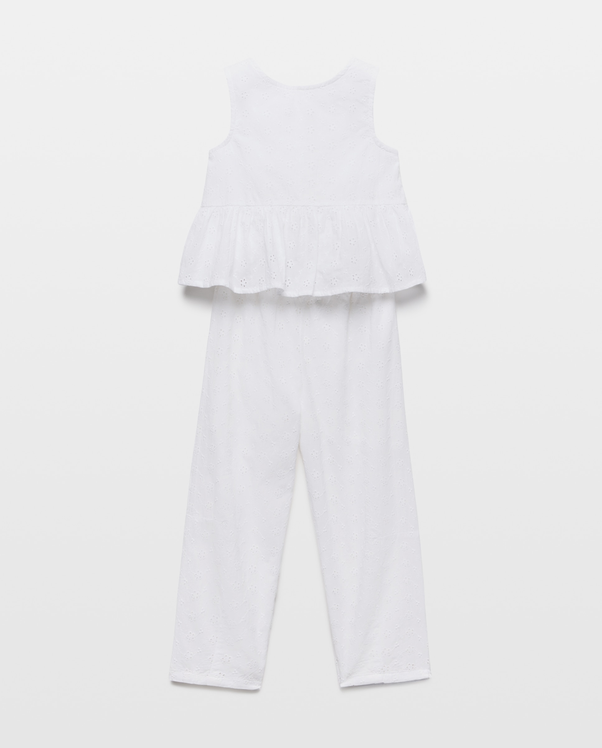 Conjunto Shiffly Comprido e T-shirt sem Mangas Branco-marfim-4