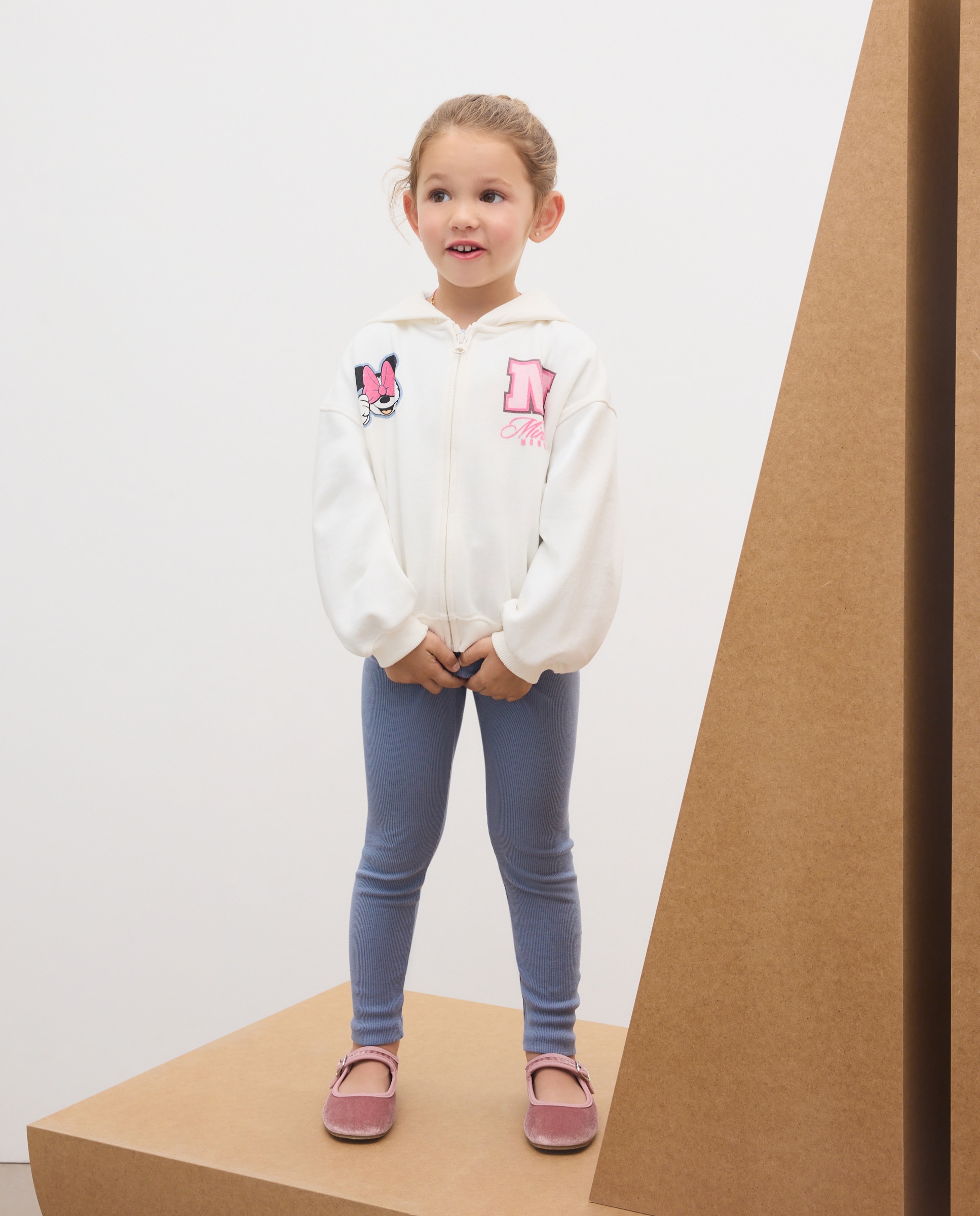 Imagem 0 de Conjunto de Criança com Três Peças Fantasia MINNIE MOUSE Atrás e Leggings com Nervuras
