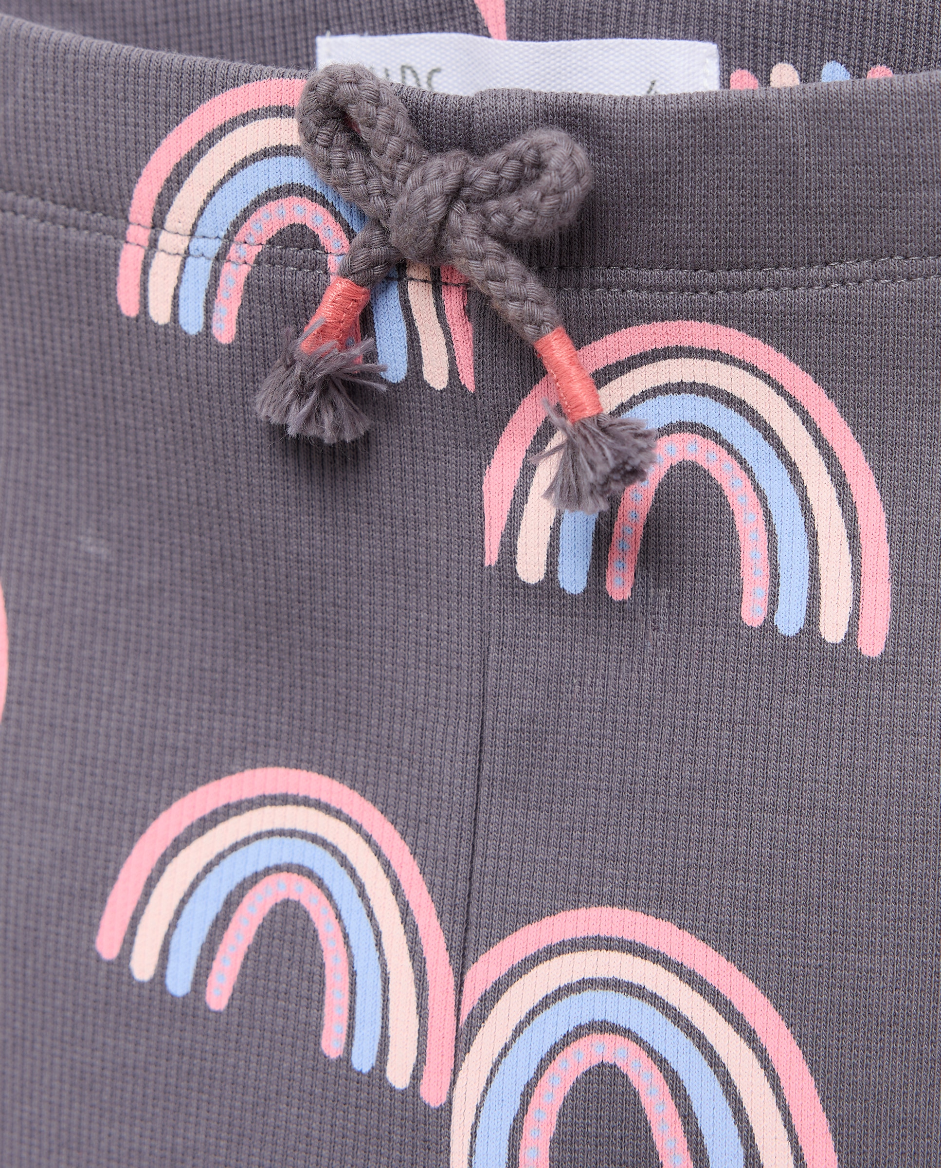 Conjunto de 2 peças de Criança com Sweatshirt com Estampado Posicional de Arco-íris e leggings Canelados com Estampado All Over Kids El Corte Inglés Multicolor-5
