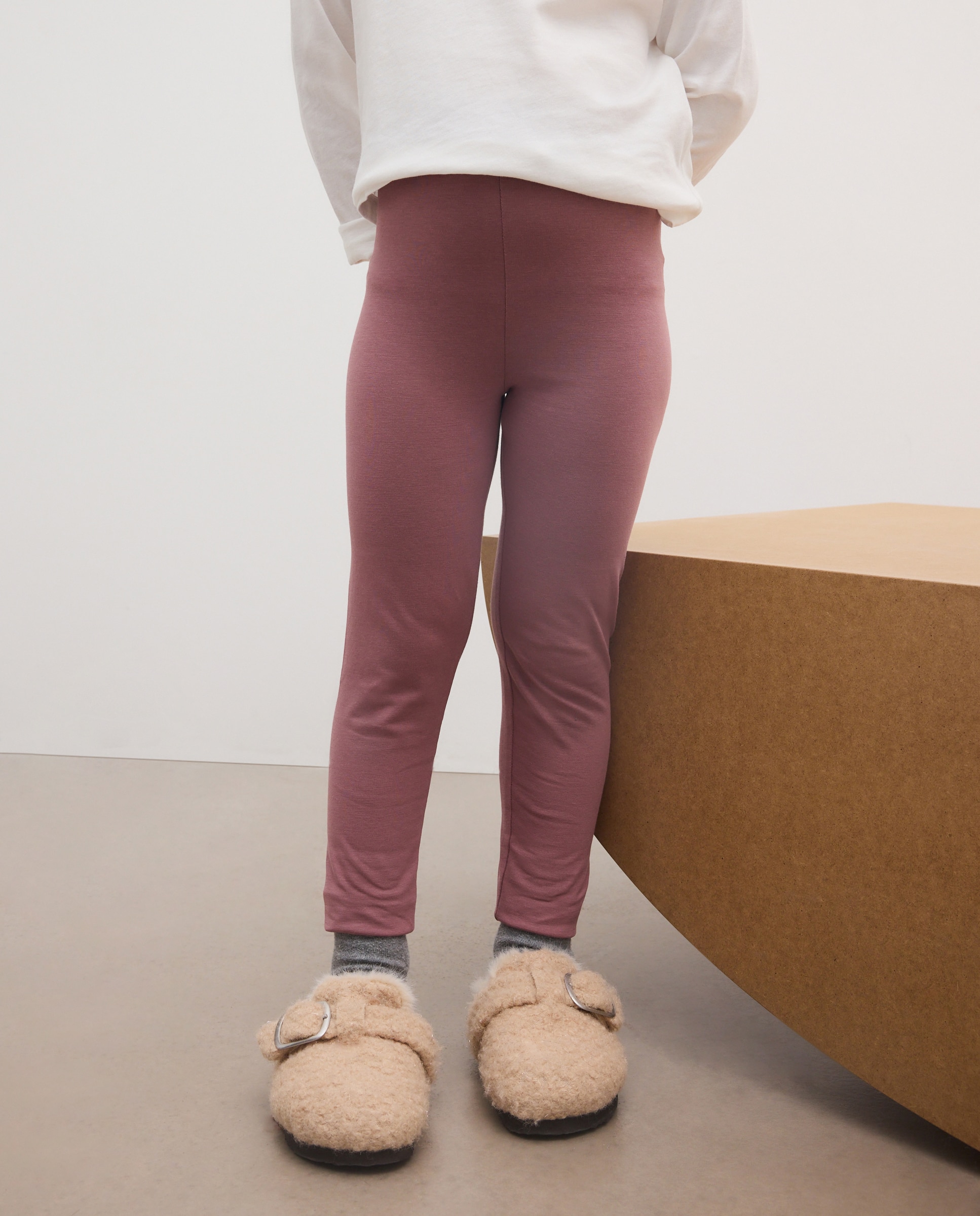 Pack de Criança com Leggings Lisos + Camisola de Malha Com Estampado All Over Rosa-4