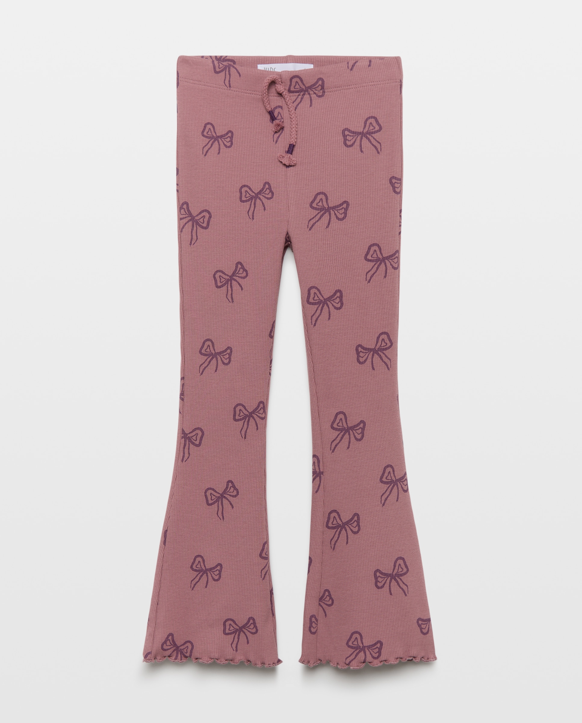 Legging Canelados Flare de Criança com Estampado All Over de Laços Kids El Corte Inglés Rosa-4