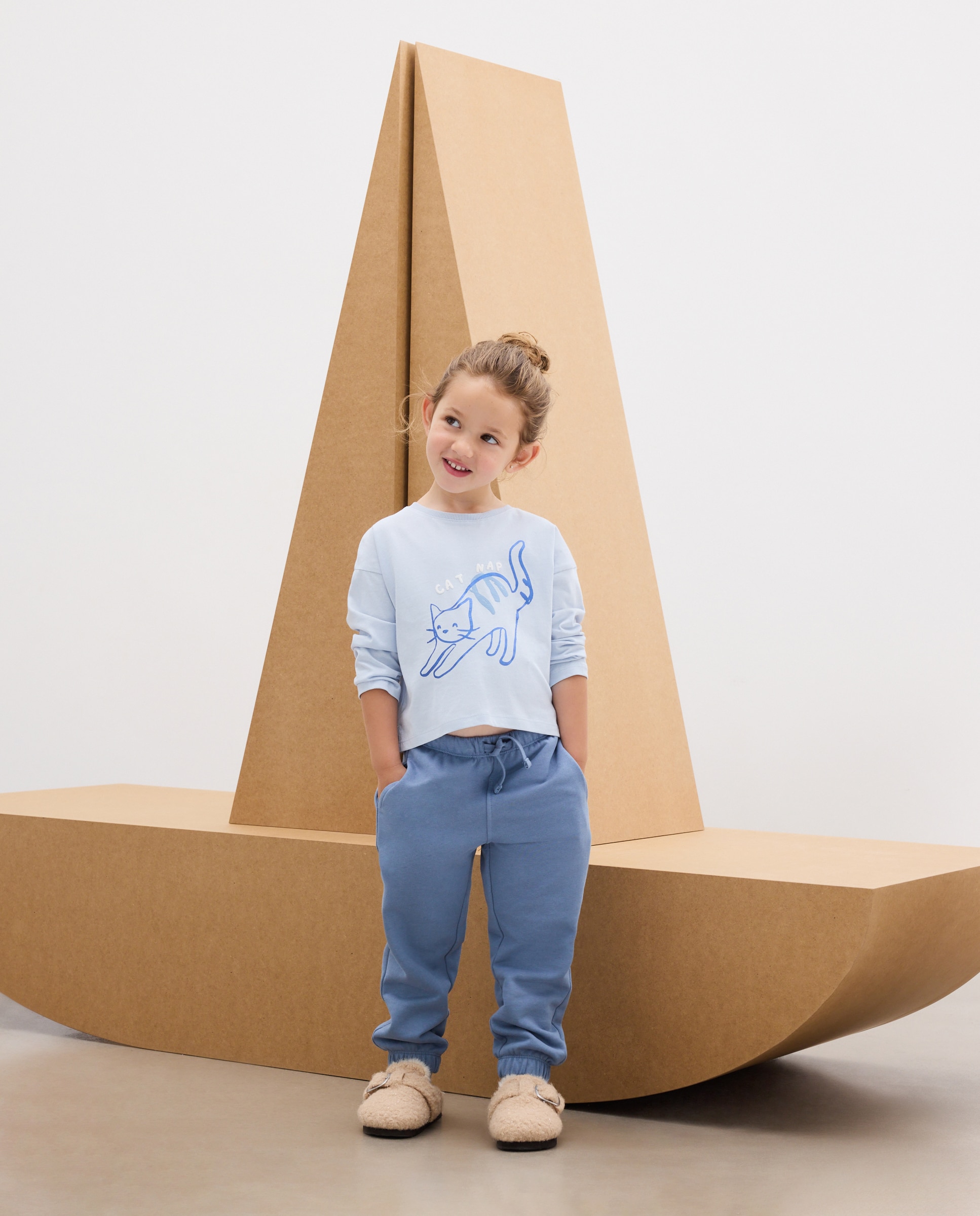 Imagen 1 de Pantalón felpa básica de niña - Kids El Corte Inglés - 400 Azul 400 Azul