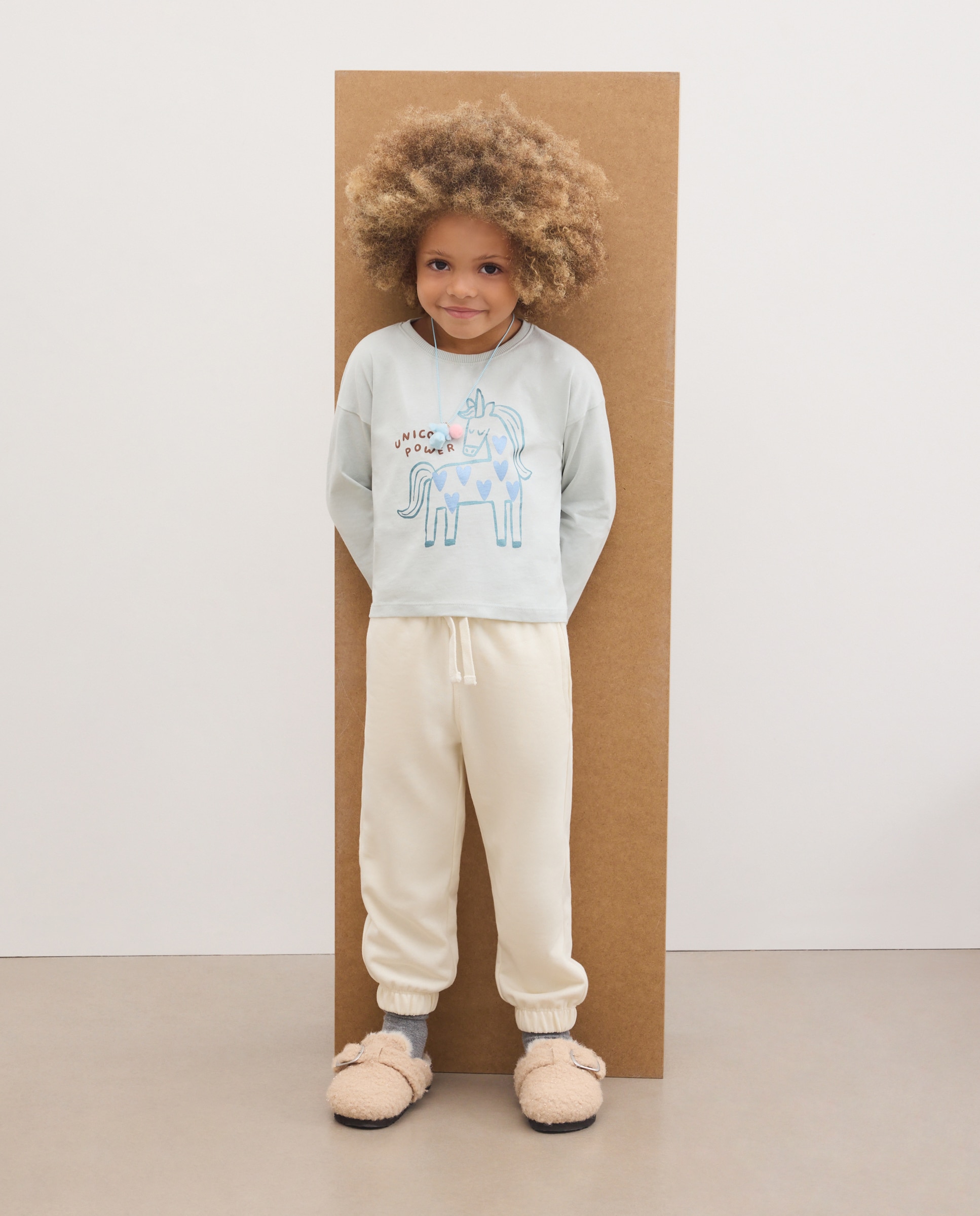 Imagen 1 de Pantalón felpa básica de niña - Kids El Corte Inglés - 120 Crudo 120 Crudo