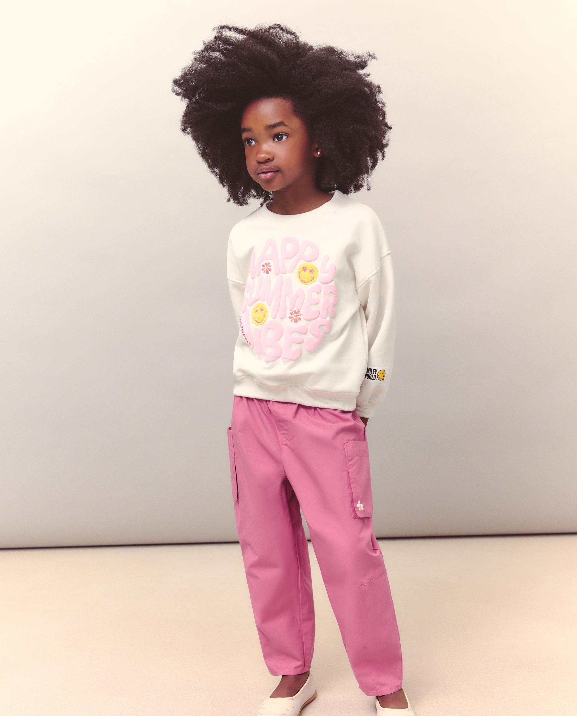 Pantalón cargo con cinturilla elástica de niña - Kids El Corte Inglés - Ciruela Ciruela-1