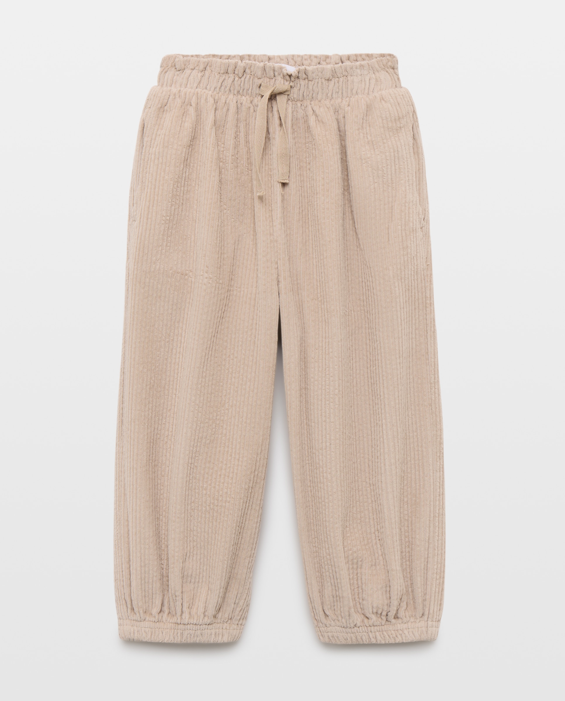 Pantalón pana seersucker balloon fit de niña - Kids El Corte Inglés - 120 Crudo 120 Crudo-1