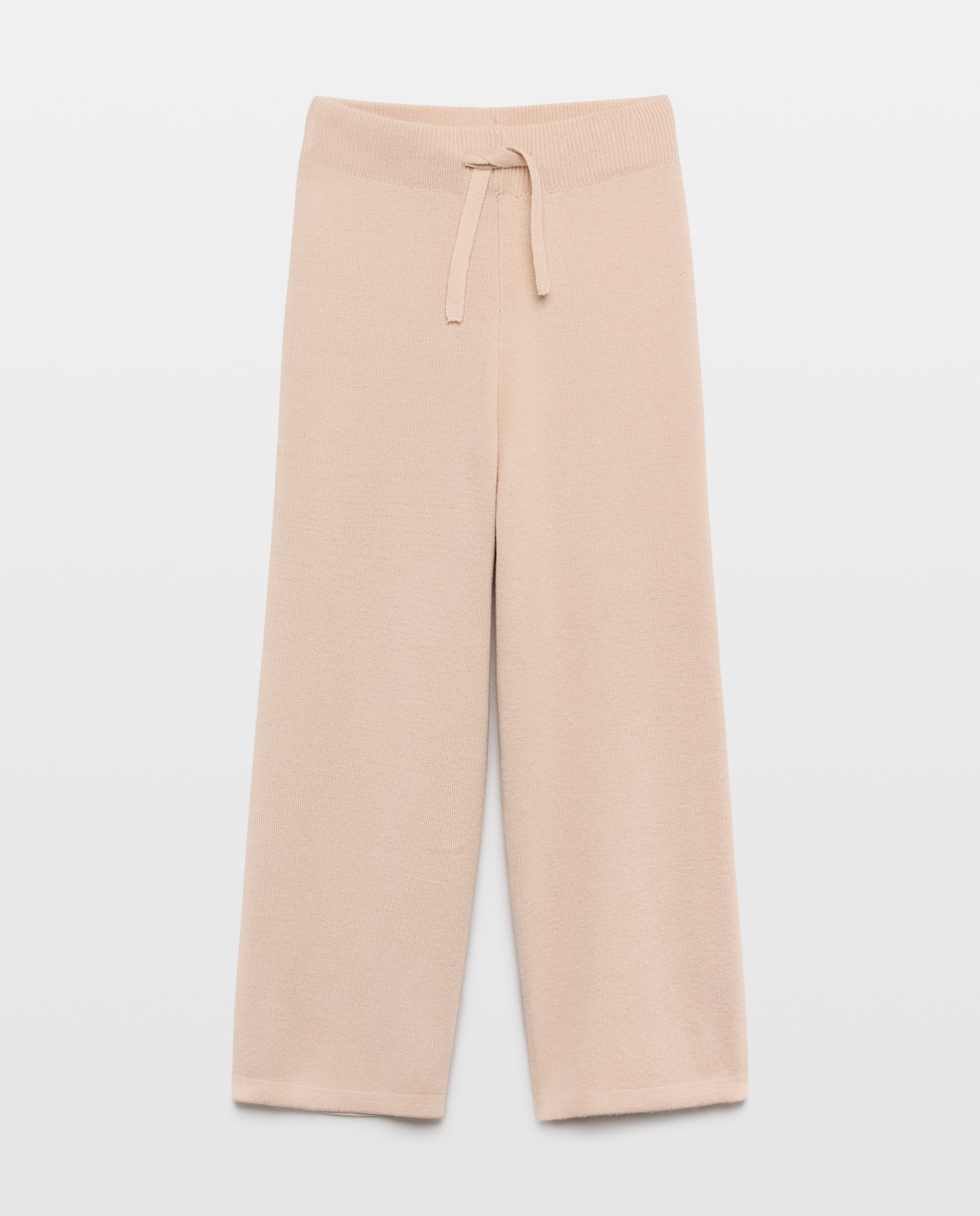 Imagen 4 de Pantalón resto tricot ancho a juego con jersey de flores bordado de niña - Kids El Corte Inglés - Beige Beige