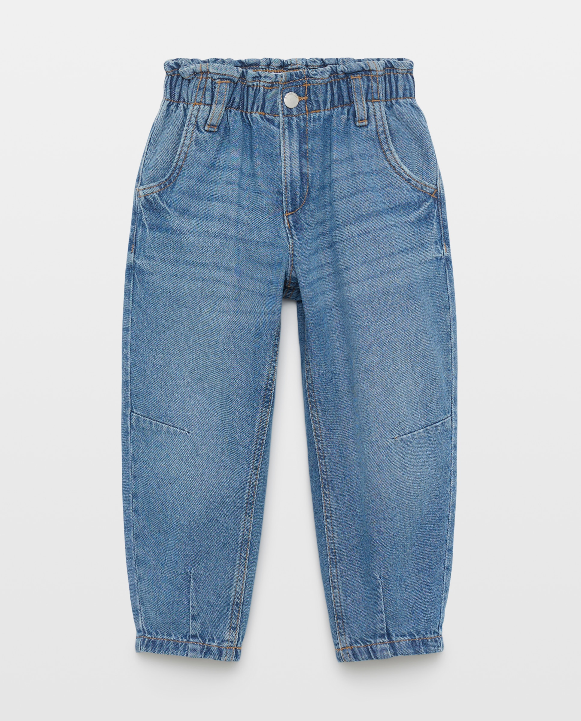 Pantalón paperbag Barrel de niña - Kids El Corte Inglés - Denim Denim-4