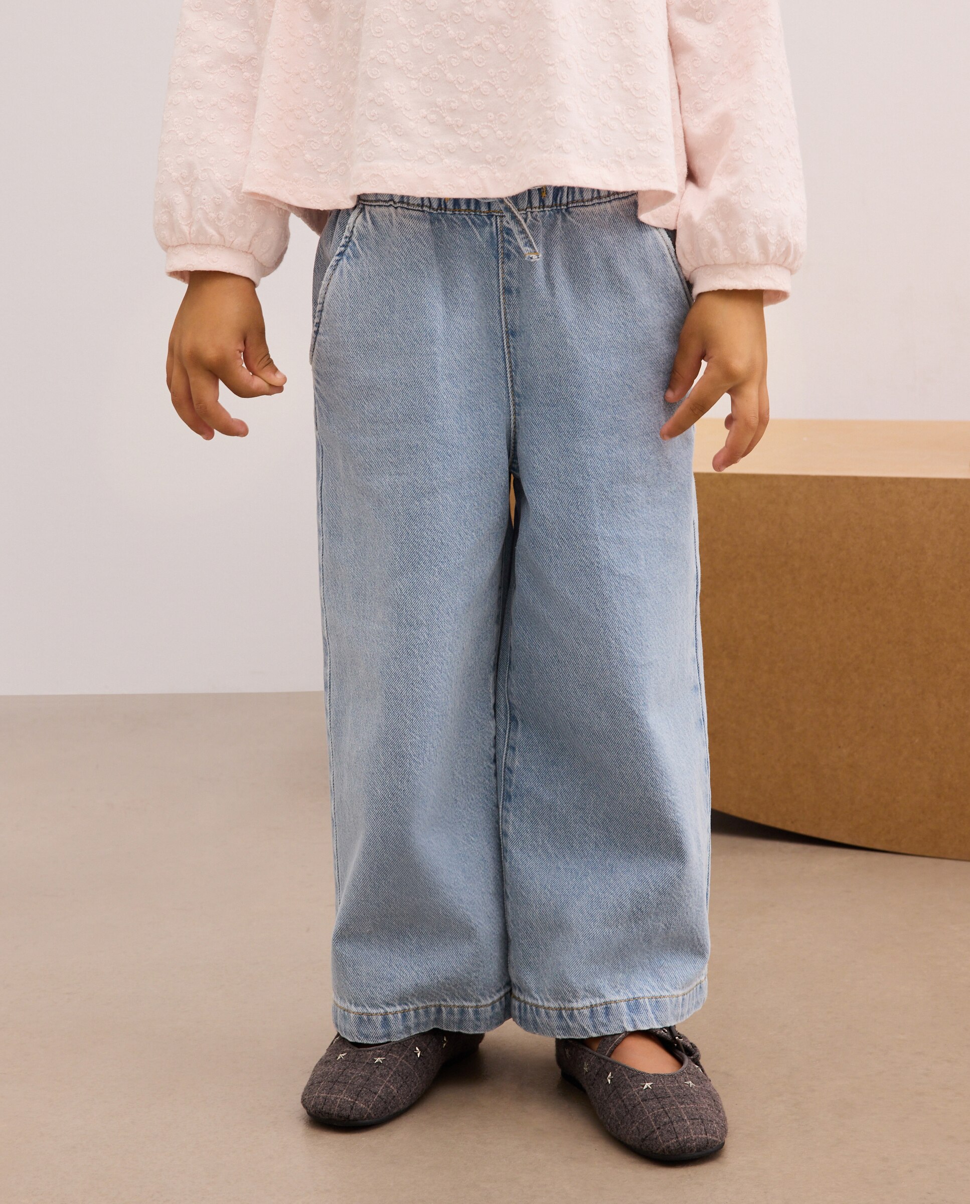 Pantalón denim wide leg pijamero de niña - Kids El Corte Inglés - 490 Petróleo 490 Petróleo-2