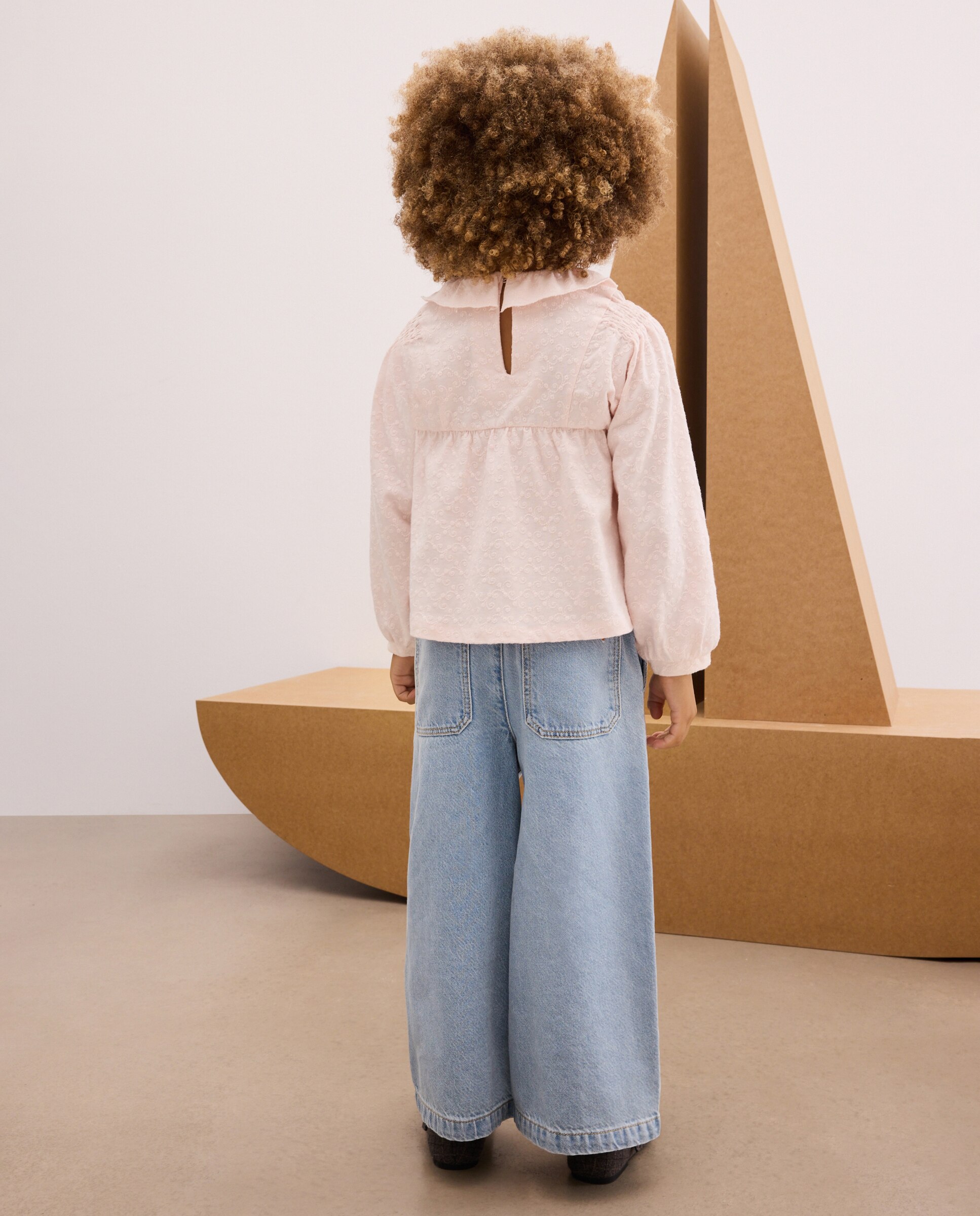 Pantalón denim wide leg pijamero de niña - Kids El Corte Inglés - 490 Petróleo 490 Petróleo-3