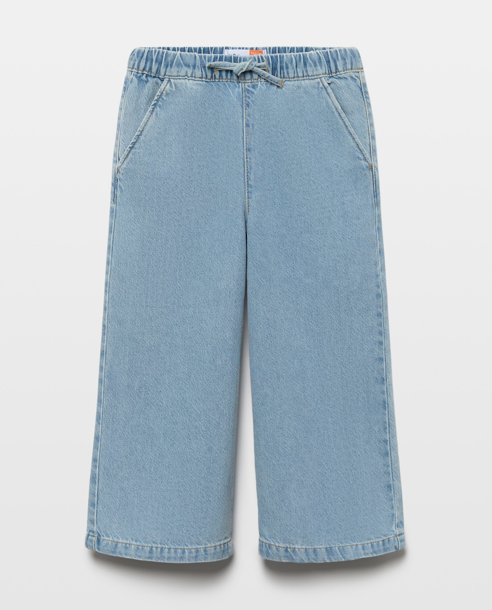 Pantalón denim wide leg pijamero de niña - Kids El Corte Inglés - 490 Petróleo 490 Petróleo-4