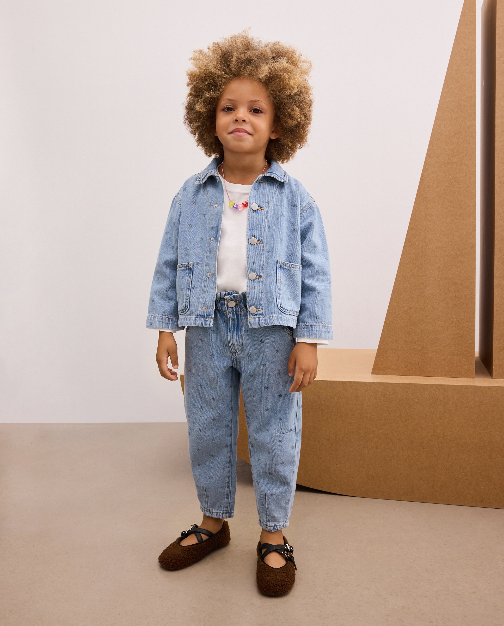Imagem 0 de Jeans Paperbag Balloon com All Over Print de Fantasia