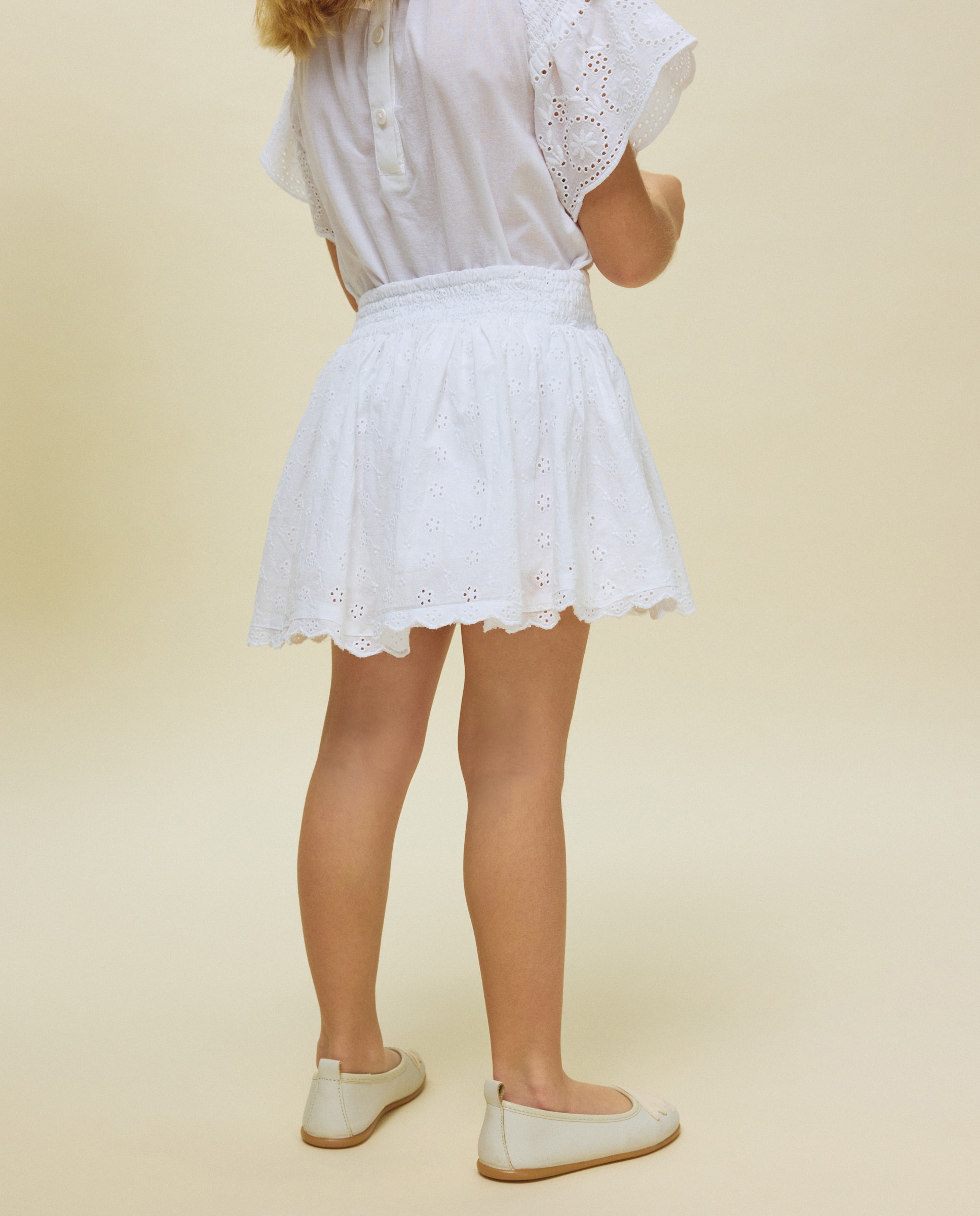 Falda vuelo shiffy de niña - Kids El Corte Inglés - Blanco roto Blanco roto-3