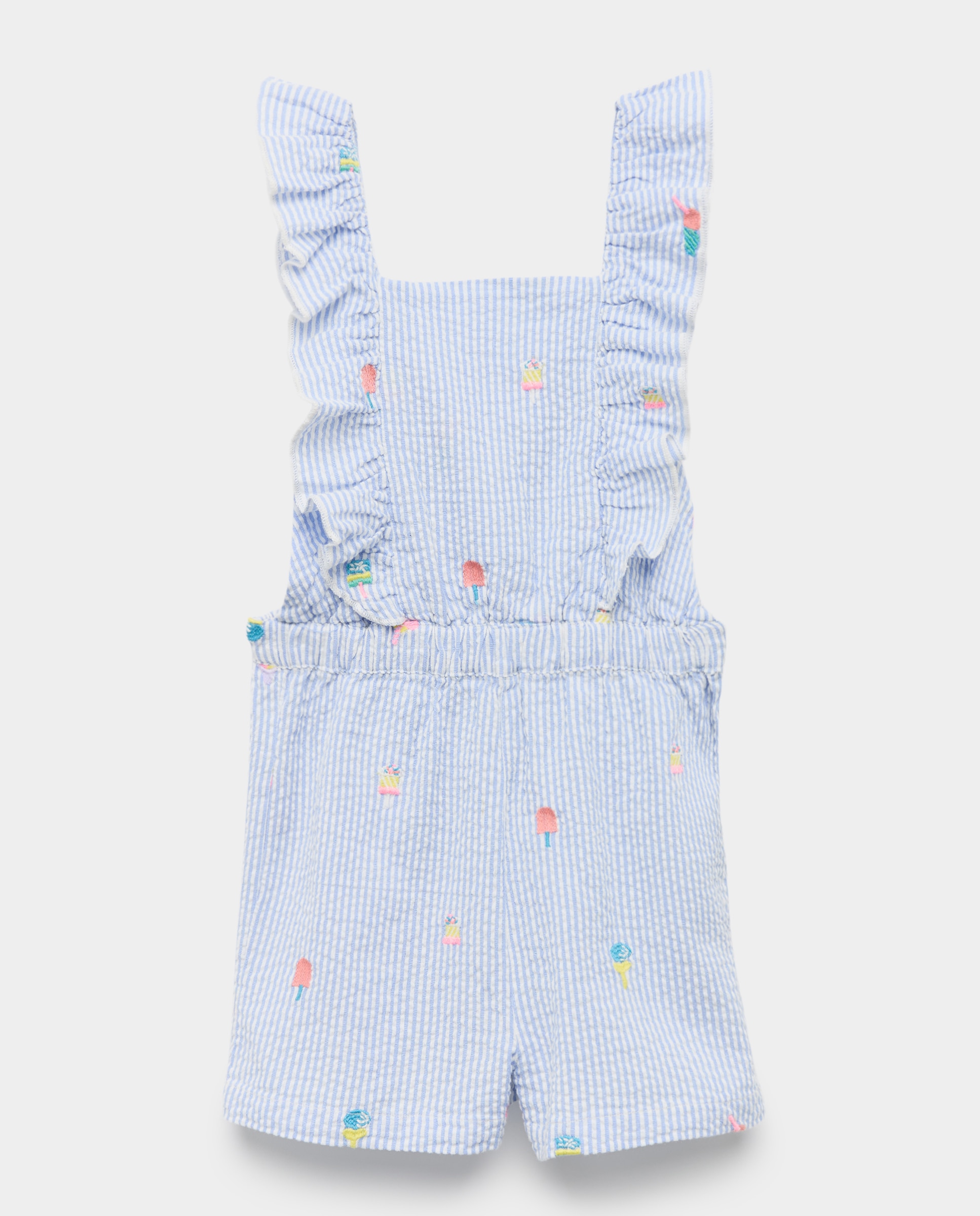 Macacão às Riscas com Gelados Bordados Kids El Corte Inglés Azul-5