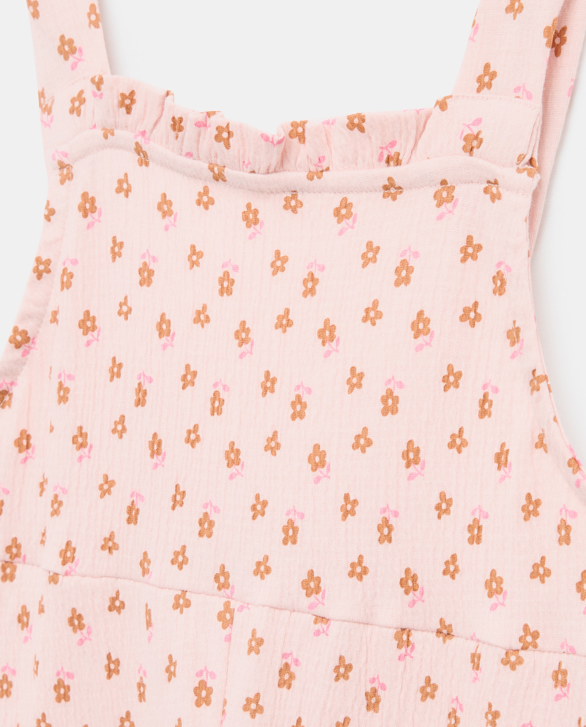 Macacão Comprido sem Mangas com Tecido Wrinkled e All Over Print Kids El Corte Inglés Rosa-5