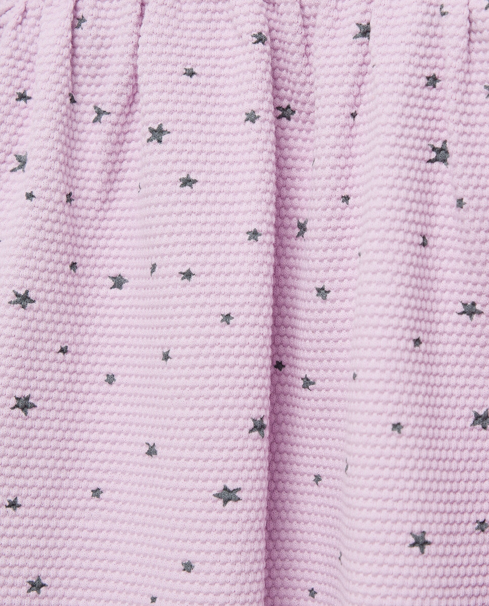 Vestido Gofrado com Manga Comprida e Estampado com Elásticos no Peito Kids El Corte Inglés Rosa-5
