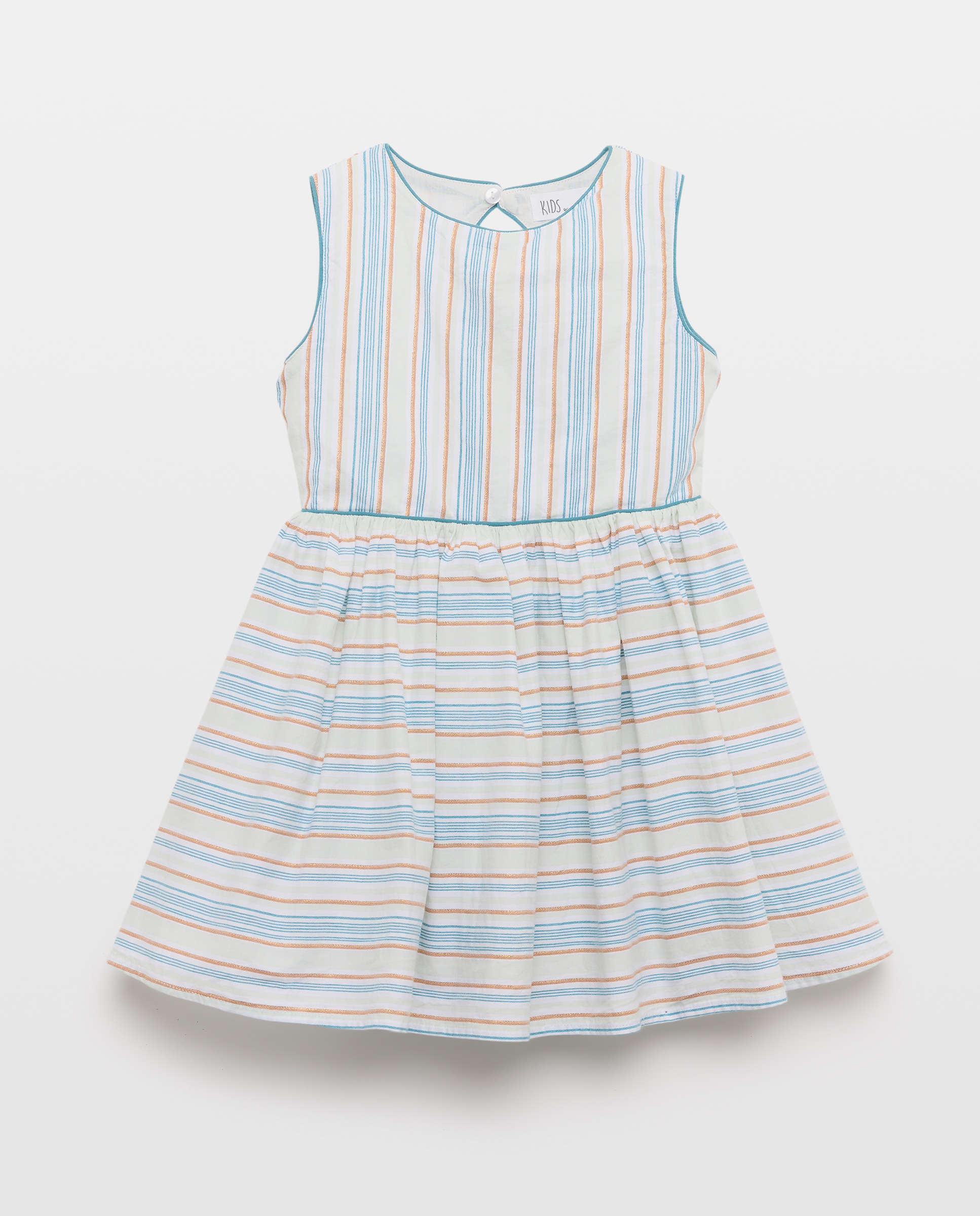 Vestido sem Mangas com Costas Abertas Azul-4