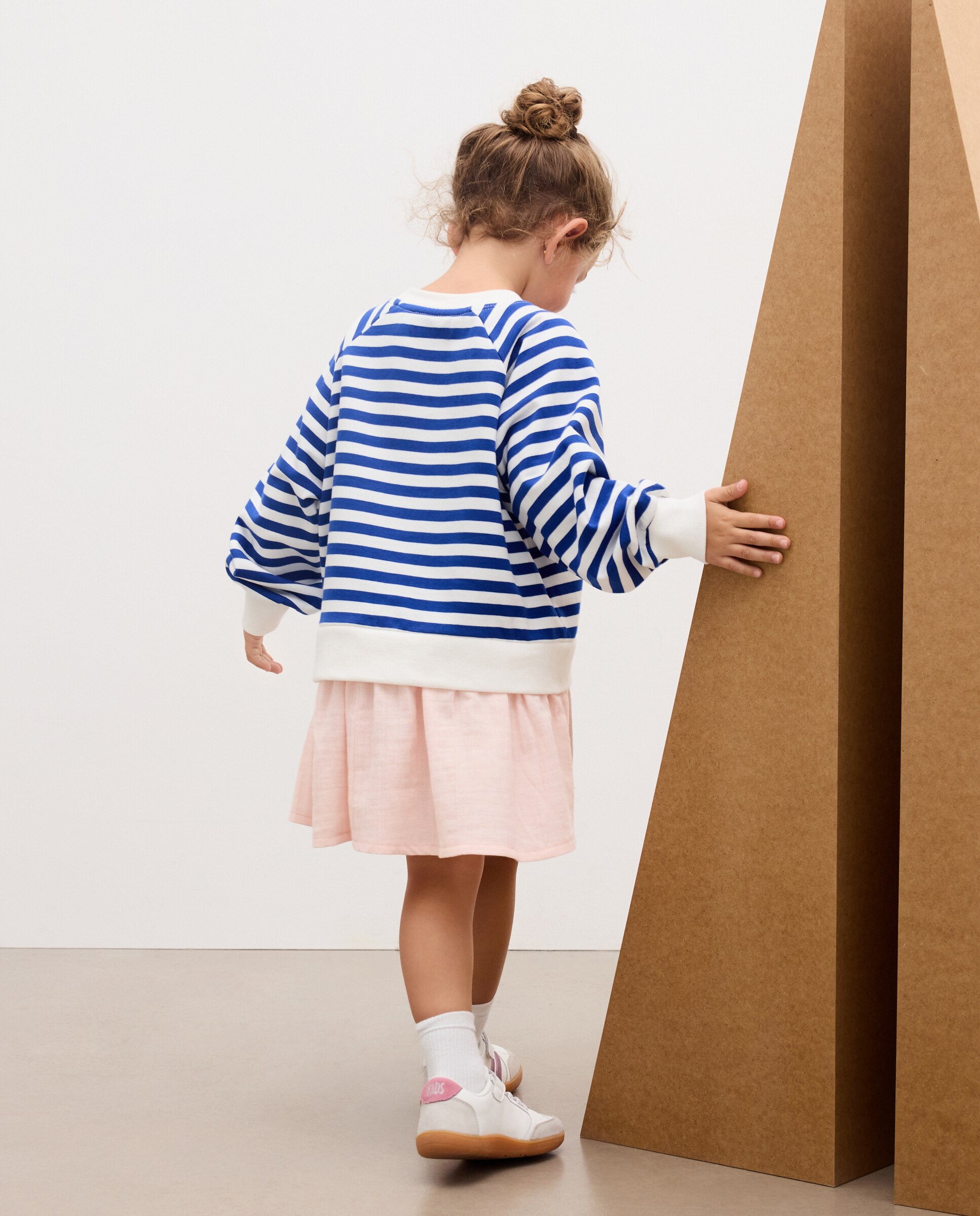Vestido Combinado de Criança de Felpa às Riscas com Saia de Chiffon Duplo Kids El Corte Inglés Multicolor-4