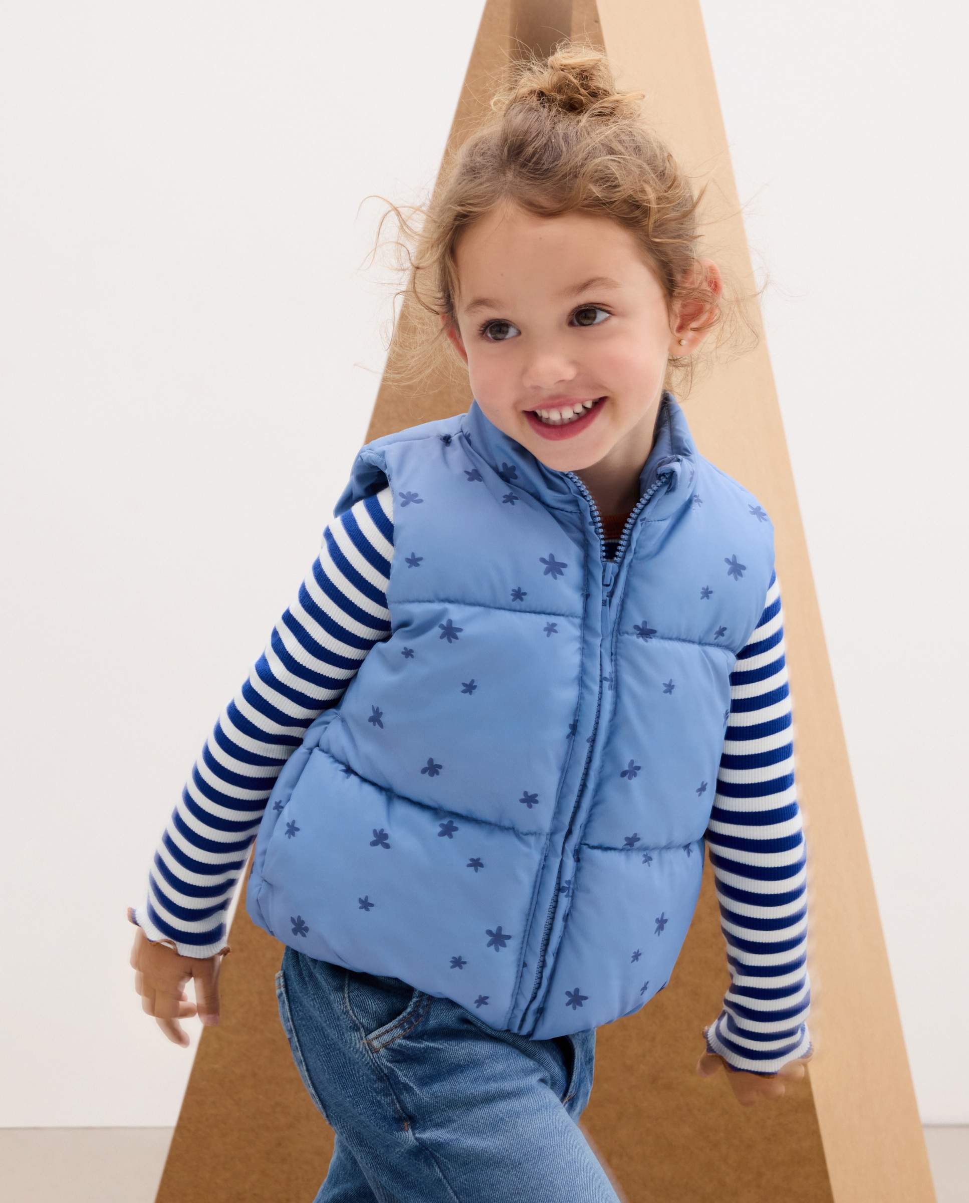 Colete de Criança Básico Estampado All Over no Tom Flock Kids El Corte Inglés Azul-marinho-2