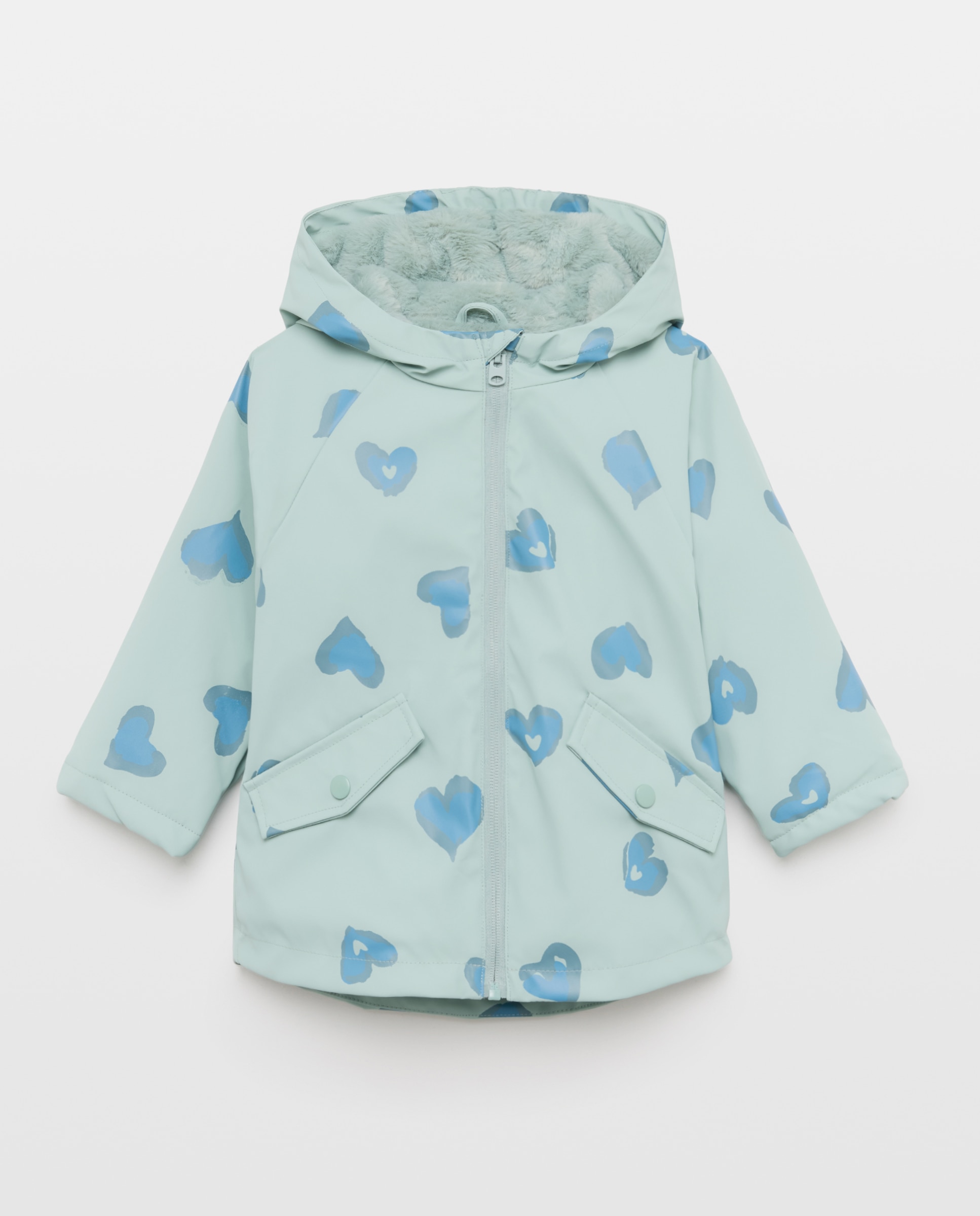 Chubasquero engomado all over print mini mancha animal en forma de corazón de niña - Kids El Corte Inglés - Verde Verde-4