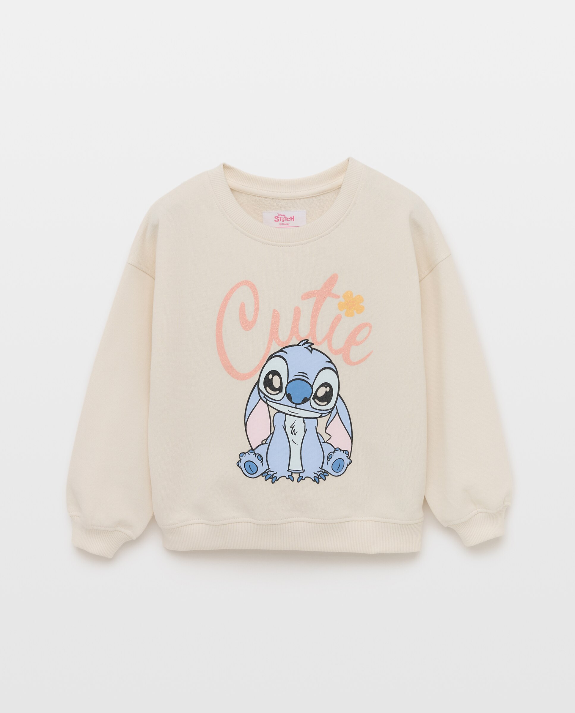 Sweatshirt de Decote Redondo com Estampado Posicional Stitch Primeiro Plano Kids El Corte Inglés 120 Cru-4