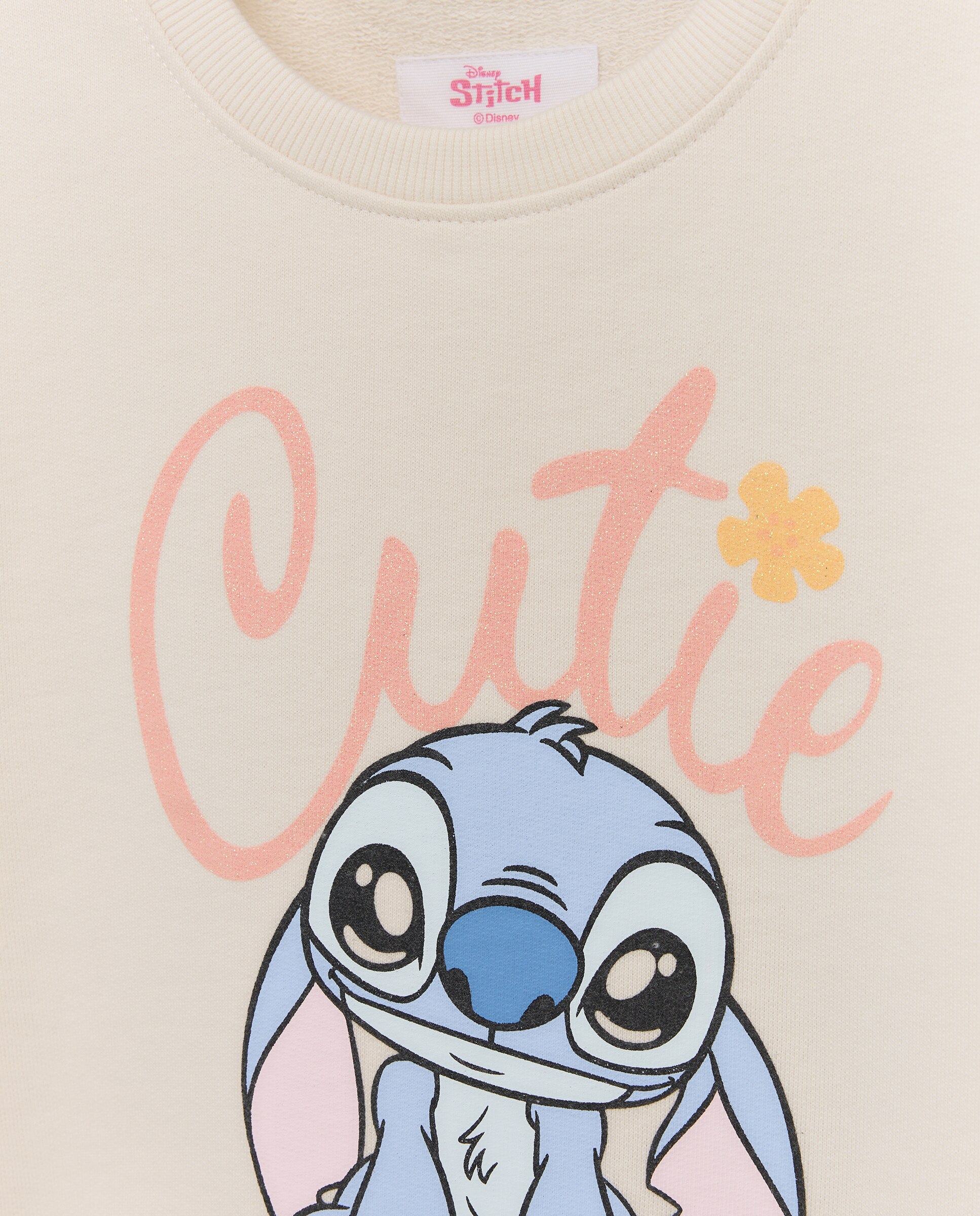 Sweatshirt de Decote Redondo com Estampado Posicional Stitch Primeiro Plano Kids El Corte Inglés 120 Cru-5