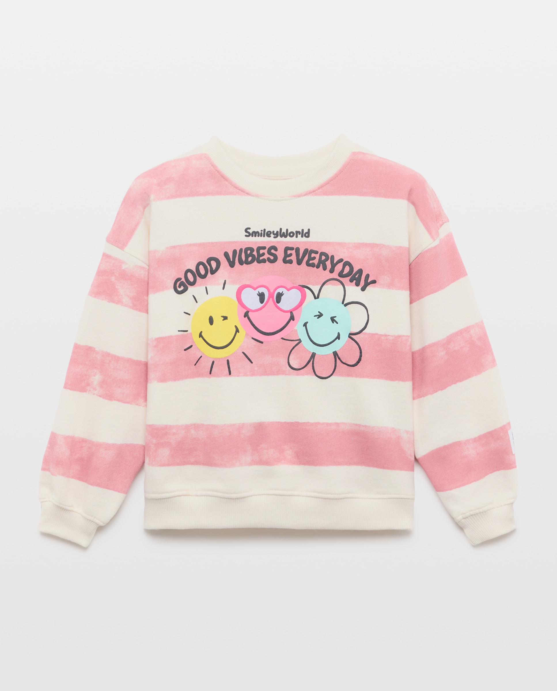 Sweatshirt com Estampado Posicional Rosa-5