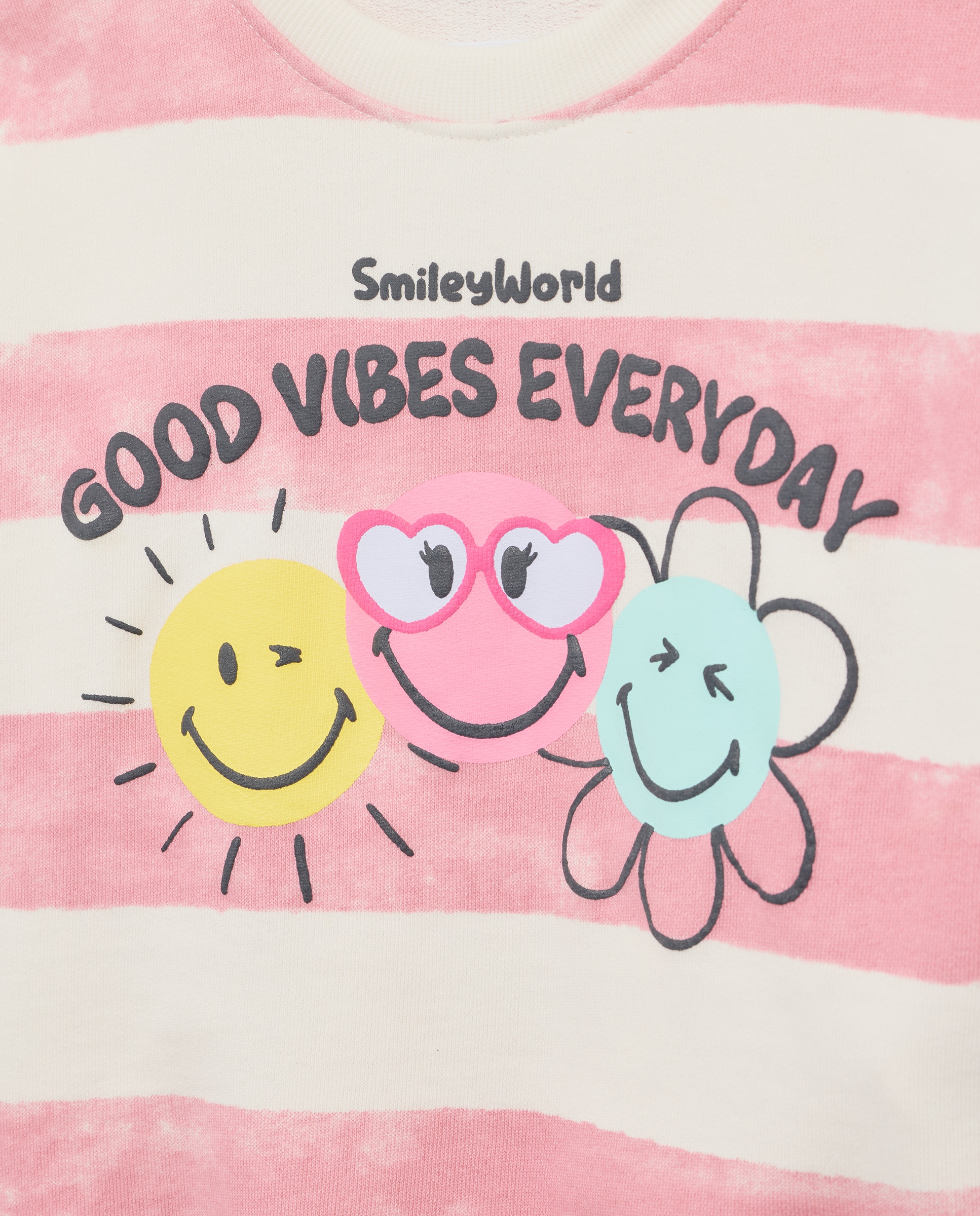 Sweatshirt com Estampado Posicional Rosa-6