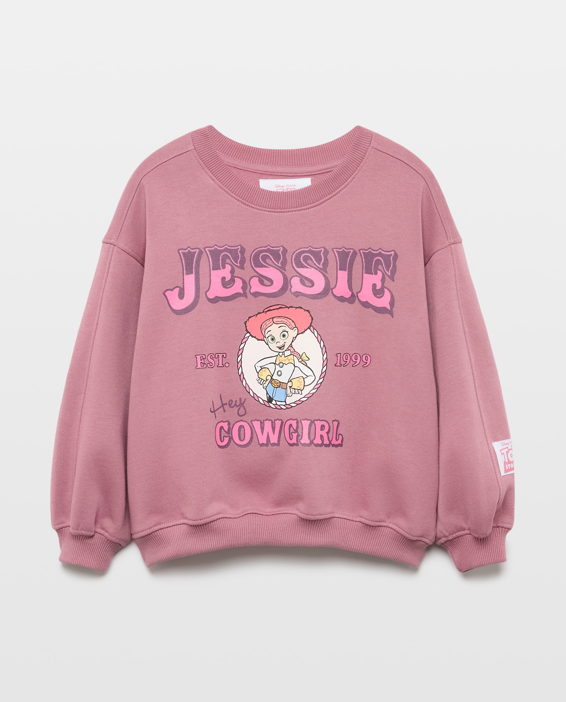 Sweatshirt de Criança com Estampado de Fantasia TOY STORY Estampado Posicional JESSIE com Flock Rosa-4