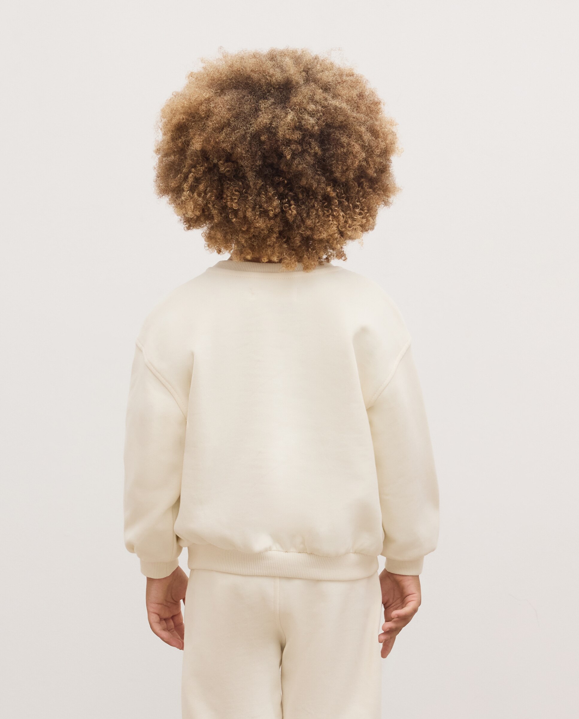 Sweatshirt de Criança em Felpa com Decote Redondo Básica com estampado posicional "Unicórnio" Branco-3