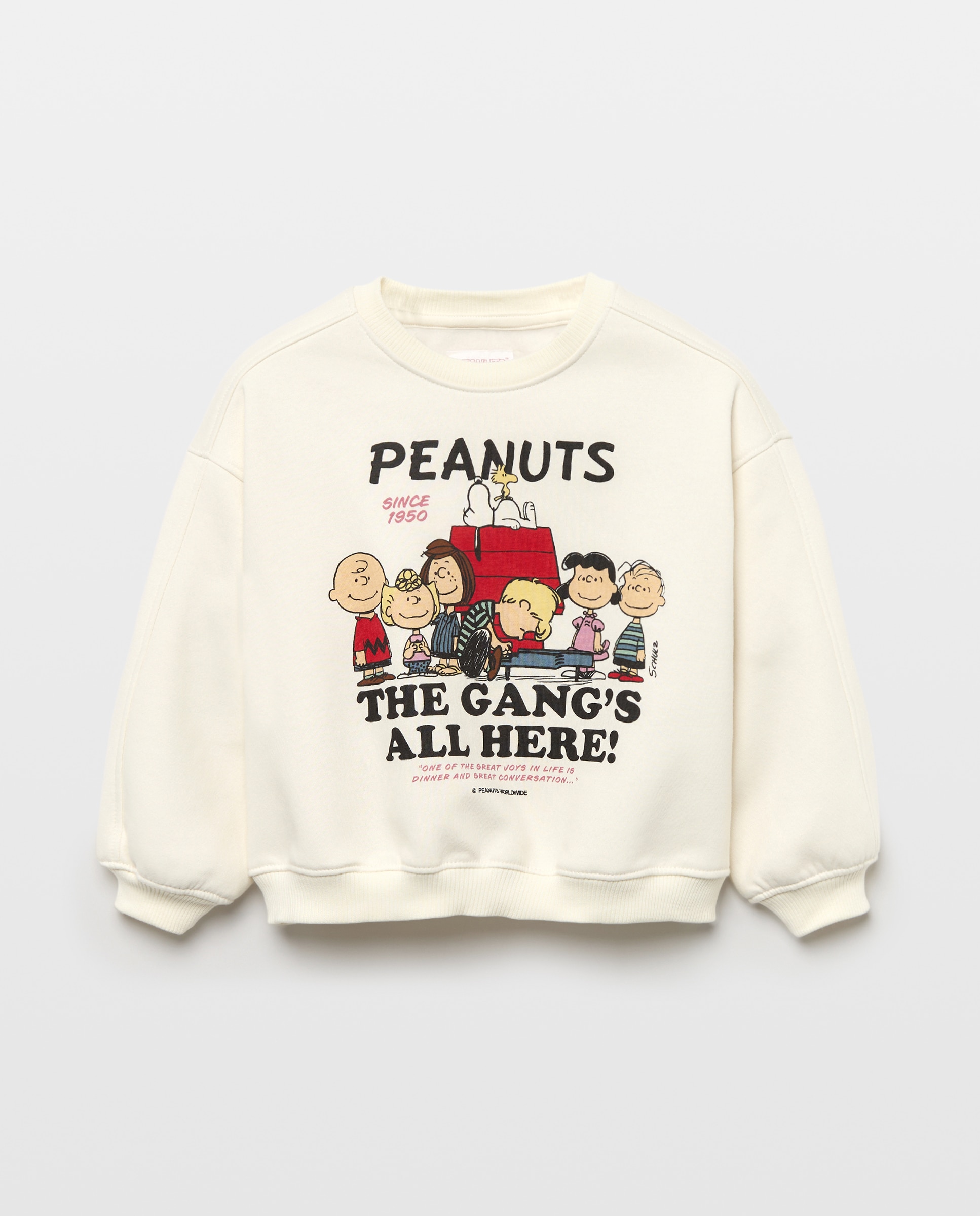 Sweatshirt de Criança com Estampado Posicional SNOOPY e os seus Amigos Branco-4