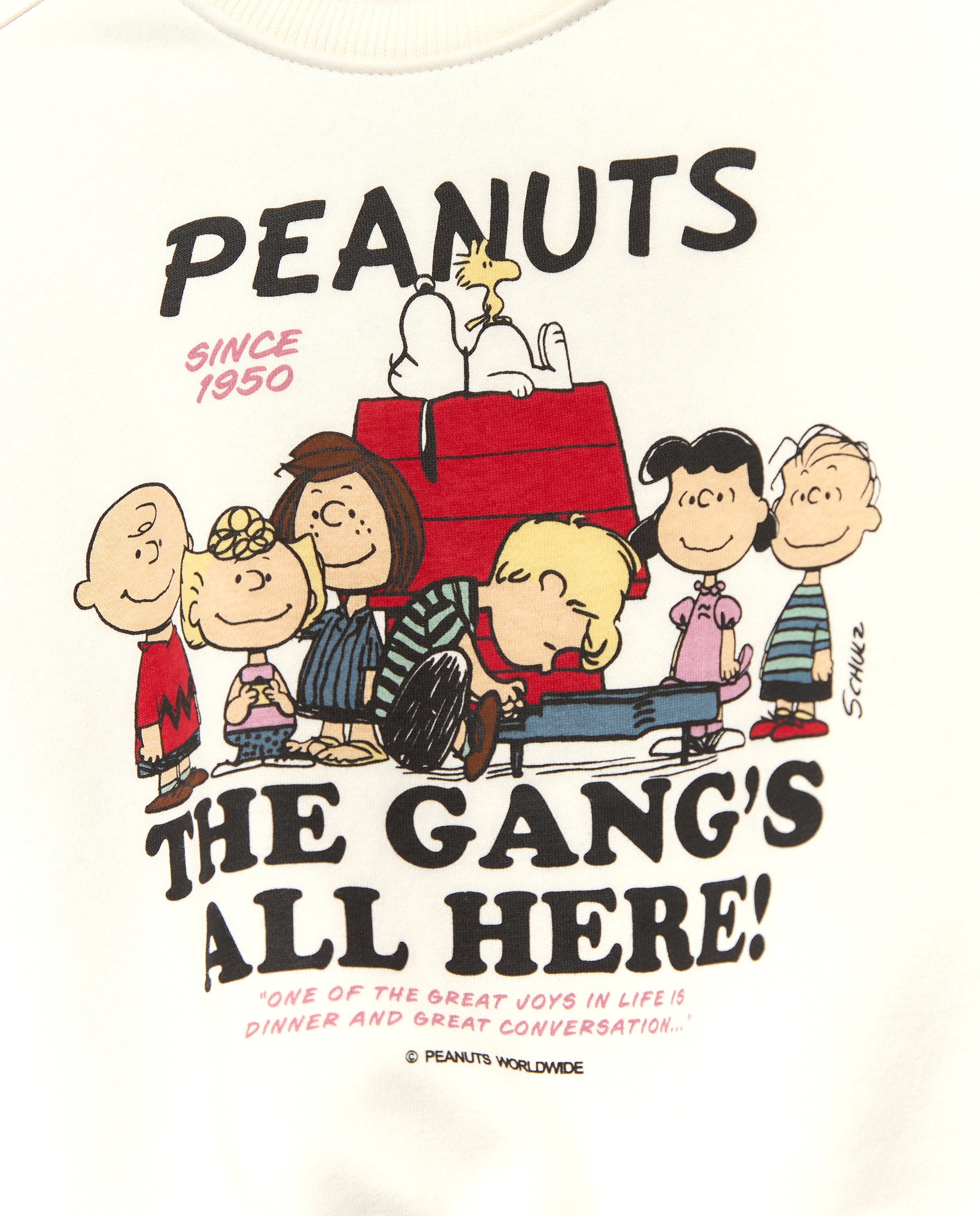 Sweatshirt de Criança com Estampado Posicional SNOOPY e os seus Amigos Branco-5