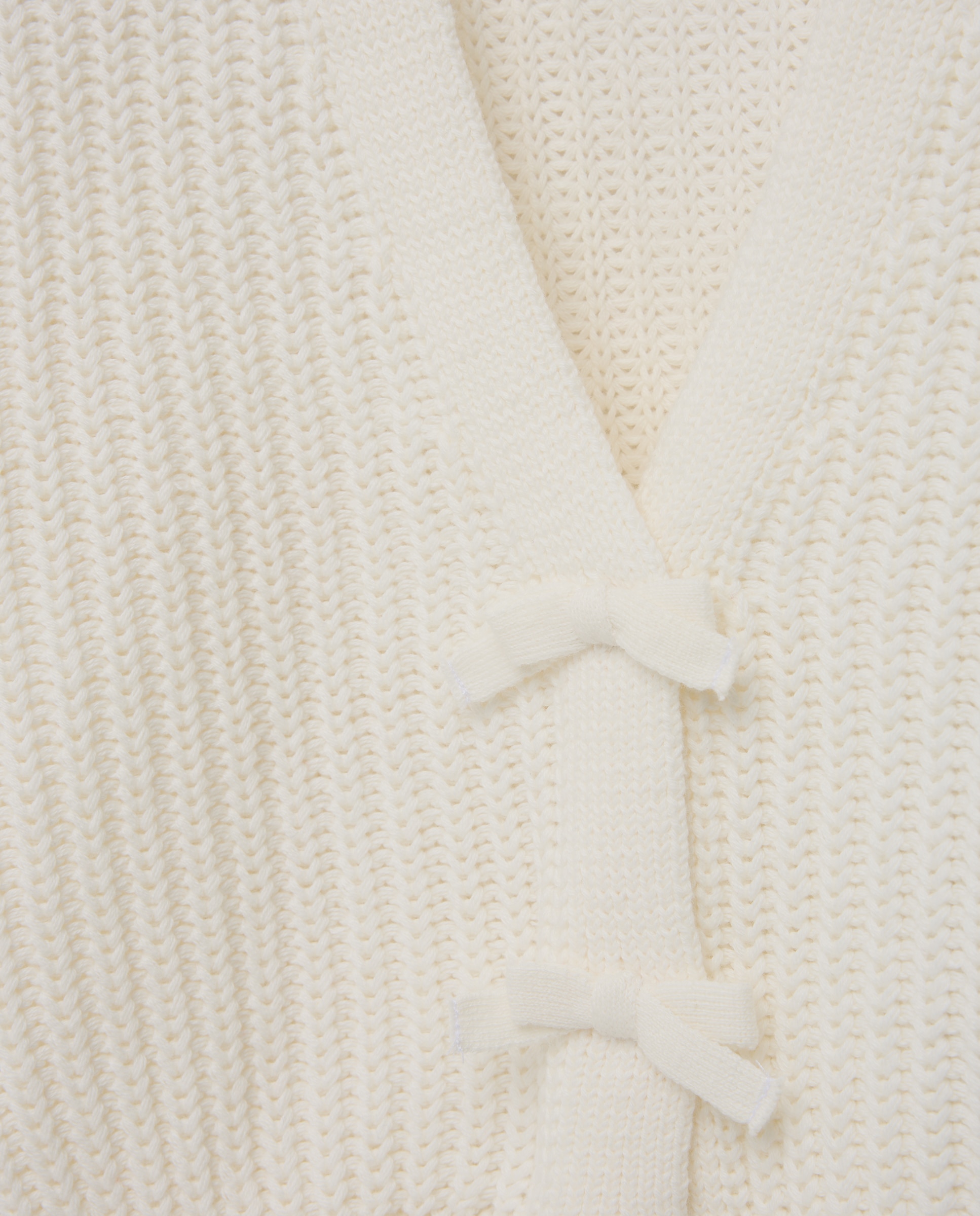 Chaqueta cuello pico atada con lazos de niña - Kids El Corte Inglés - 120 Crudo 120 Crudo-6