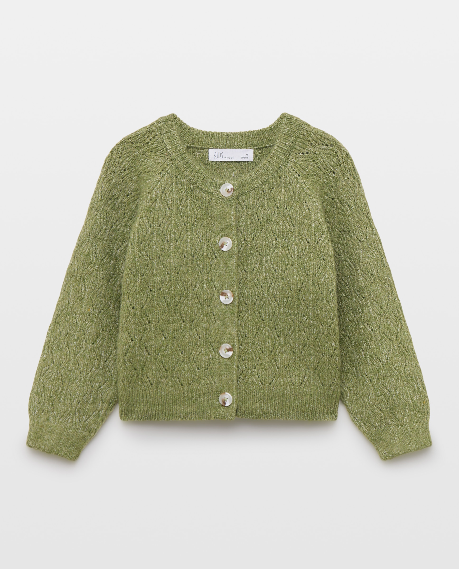 Chaqueta punto fantasía ochos de niña - Kids El Corte Inglés - Verde Verde-1