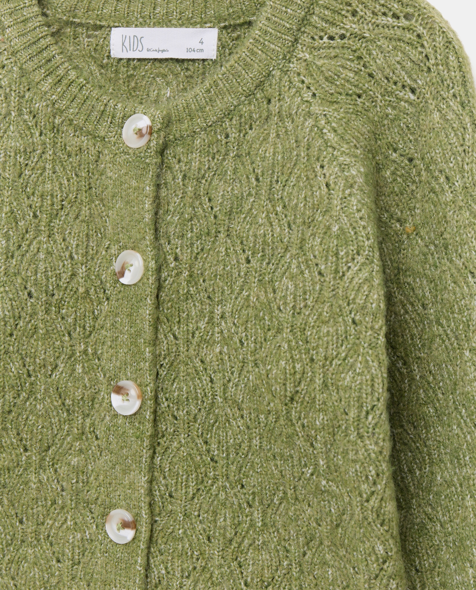 Chaqueta punto fantasía ochos de niña - Kids El Corte Inglés - Verde Verde-2