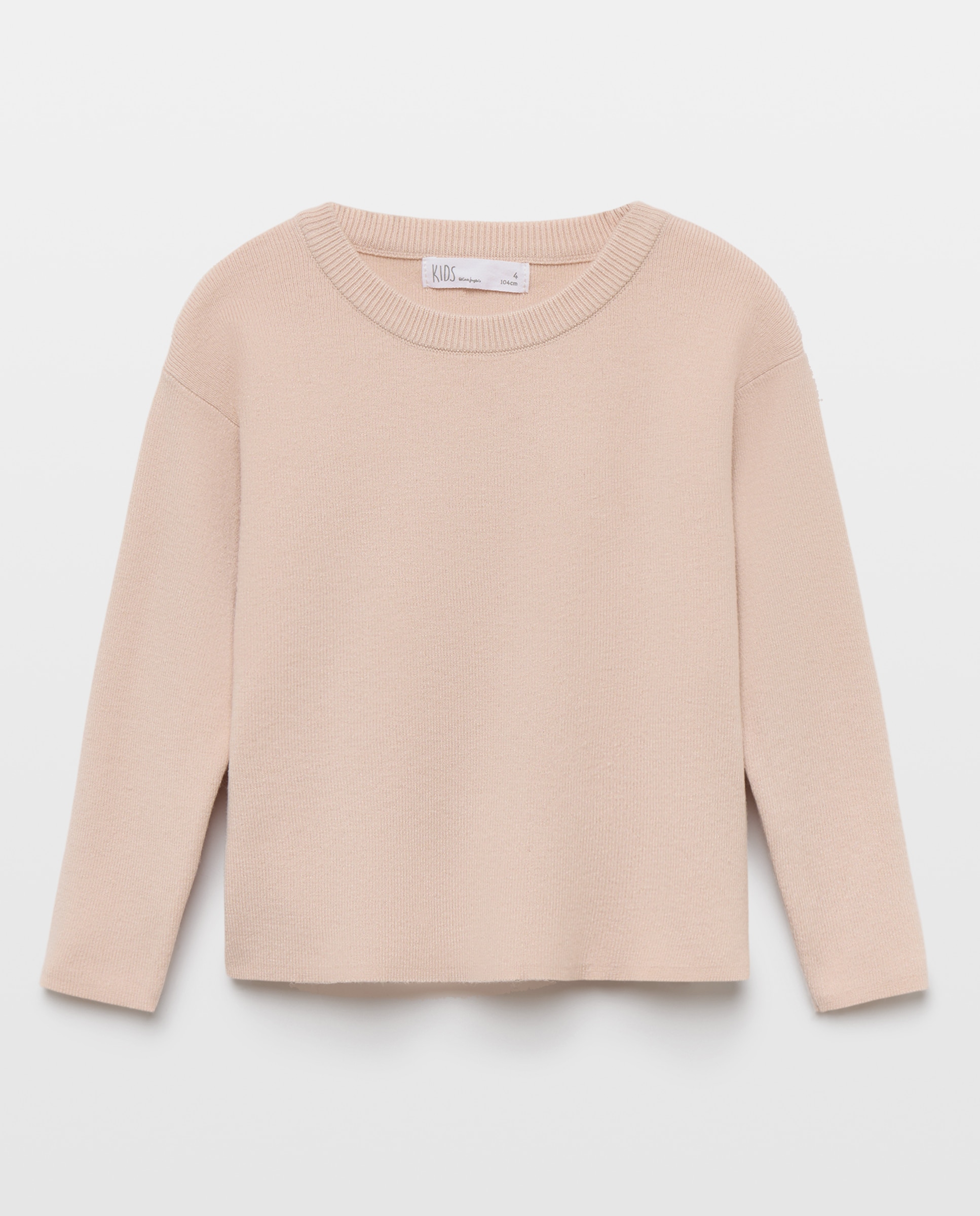 Jersey con lazos en lateral a juego con pantalón de niña - Kids El Corte Inglés - Beige Beige-4