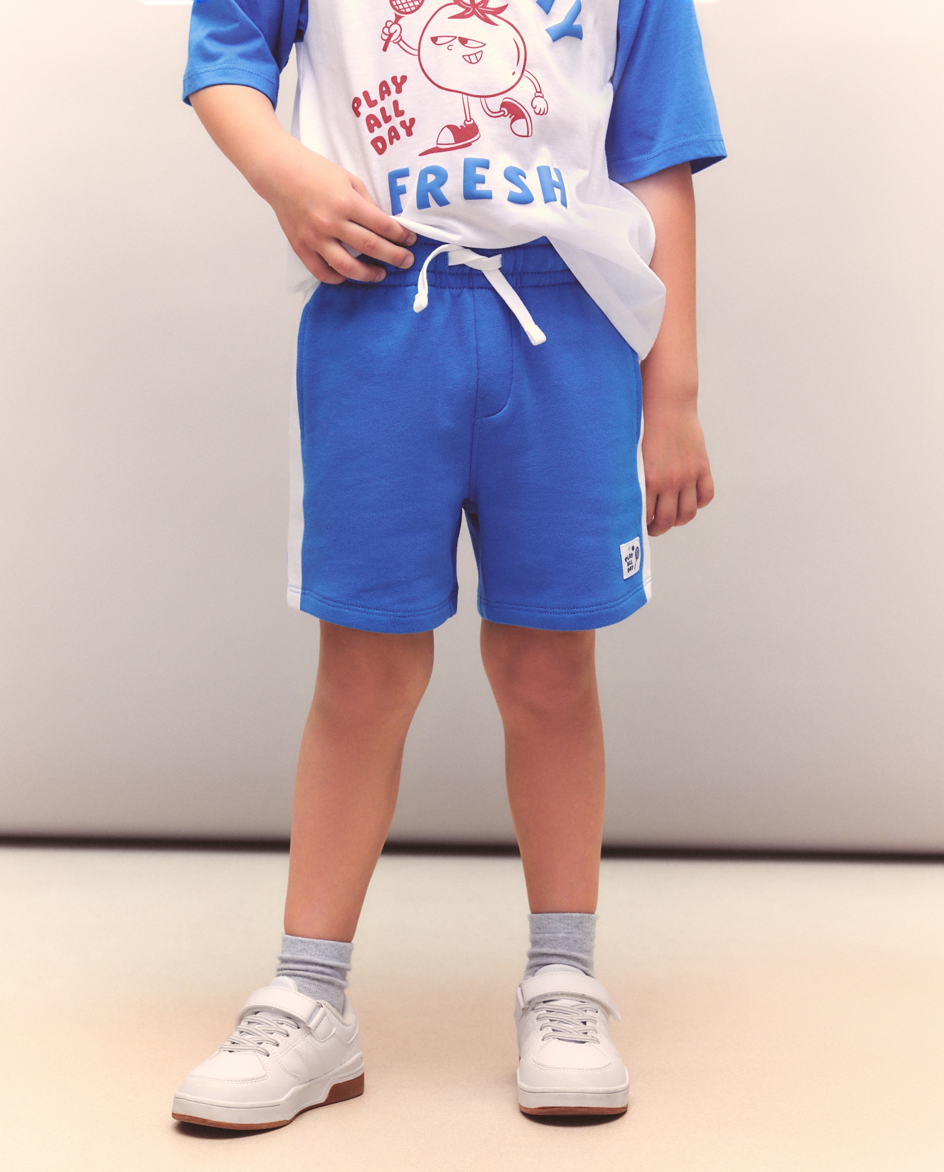 Bermudas de Felpa com Fita Lateral Kids El Corte Inglés 400 Azul-2