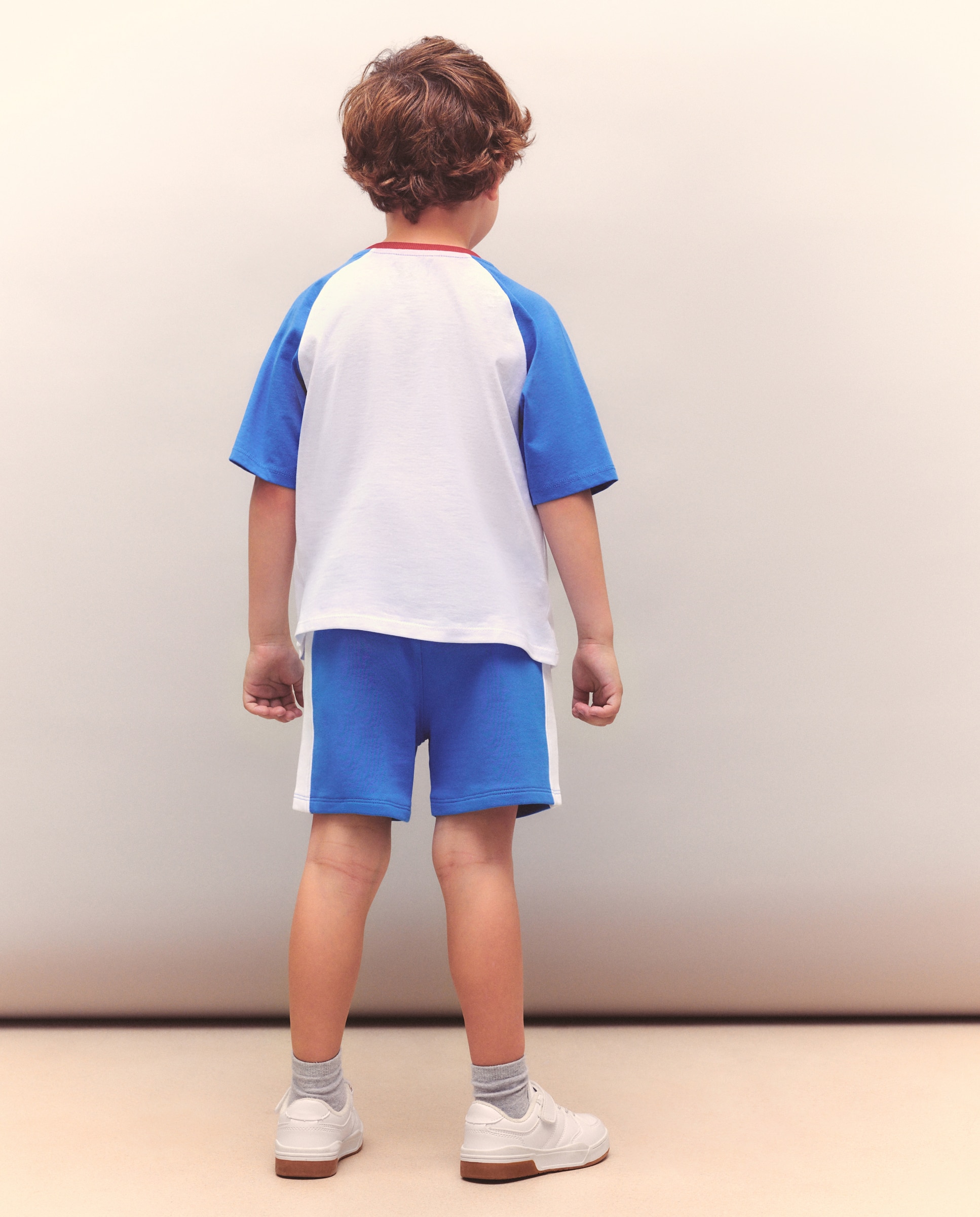 Bermudas de Felpa com Fita Lateral Kids El Corte Inglés 400 Azul-3